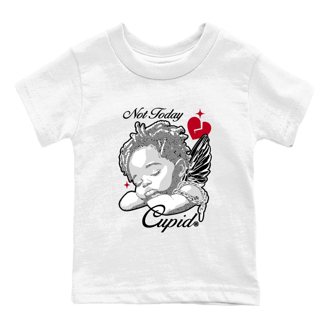 Not Today Cupid snkmatch Tees Kids - Air Jordan 4 White Cement