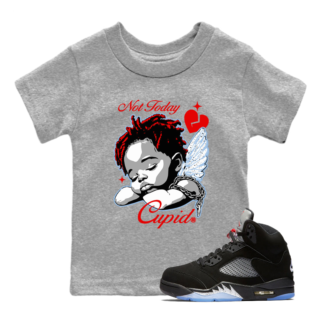 Not Today Cupid snkmatch Tees Kids - Air Jordan 5 Reimagined
