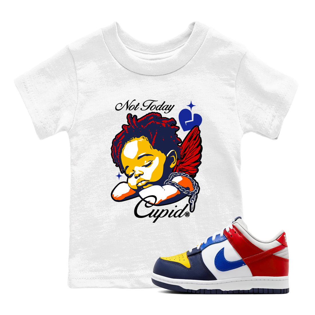 Not Today Cupid snkmatch Tees Kids - Dunk What The