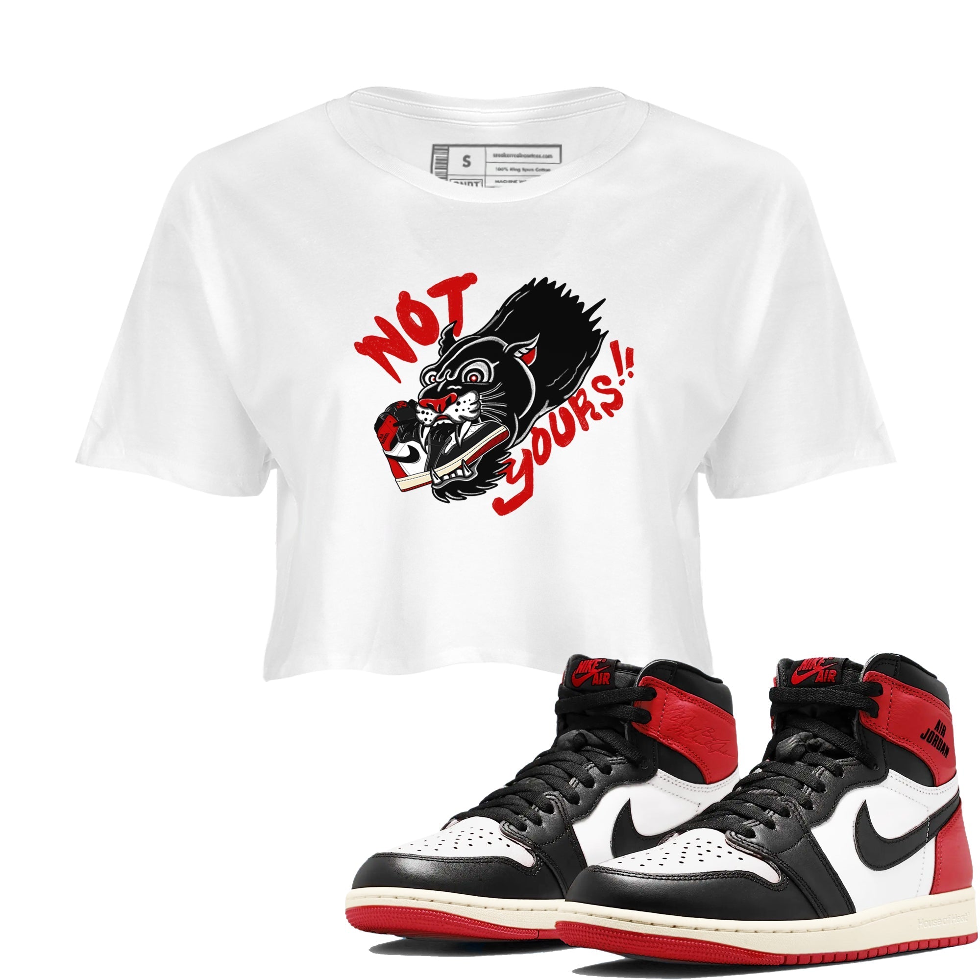 Not Yours snkmatch Women's Top - Air Jordan 1 Black Toe Reimagined