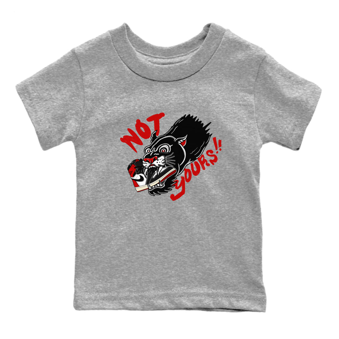 Not Yours snkmatch Tees Kids - Air Jordan 1 Black Toe Reimagined
