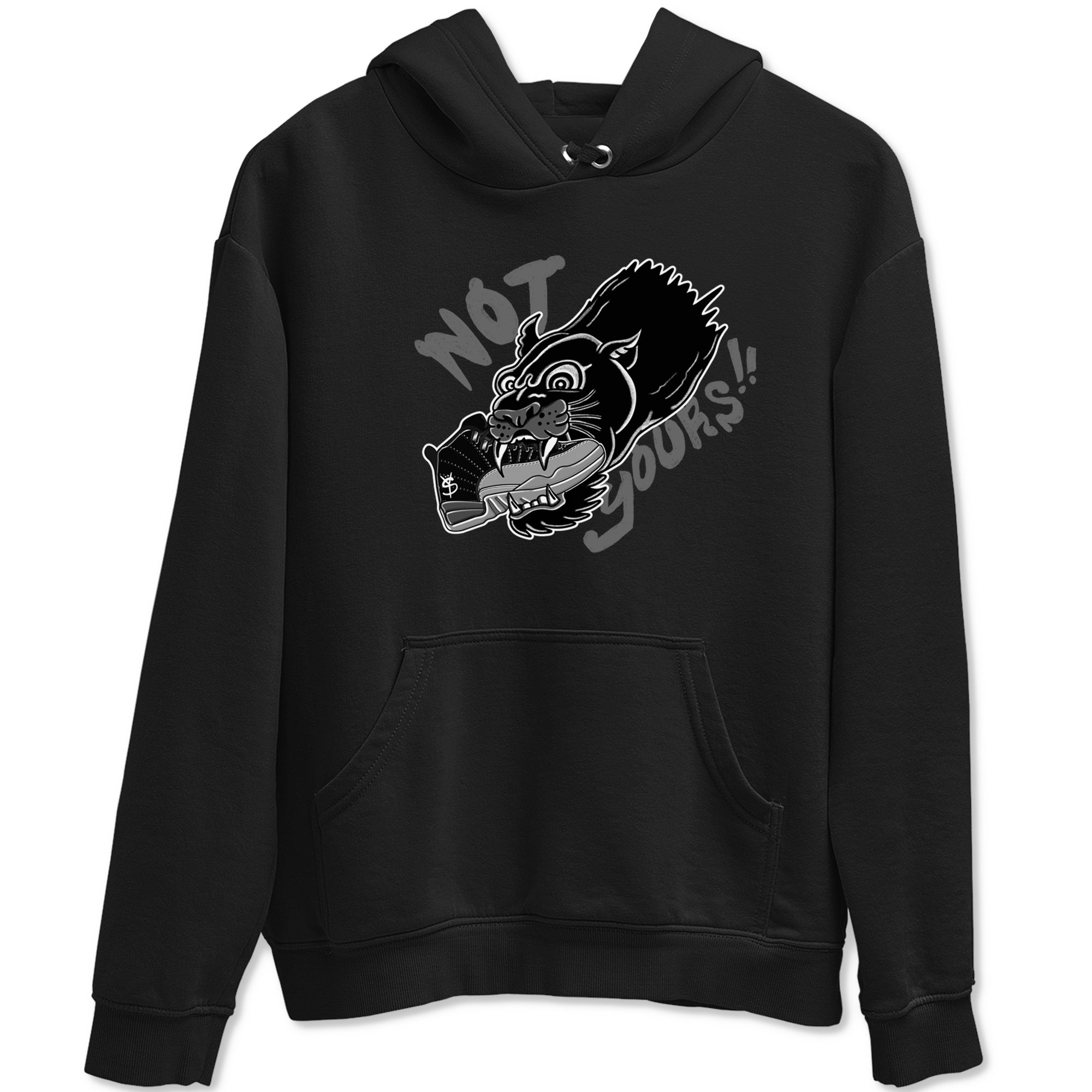 Not Yours snkmatch Tees - Air Jordan 12 Black Wolf Grey