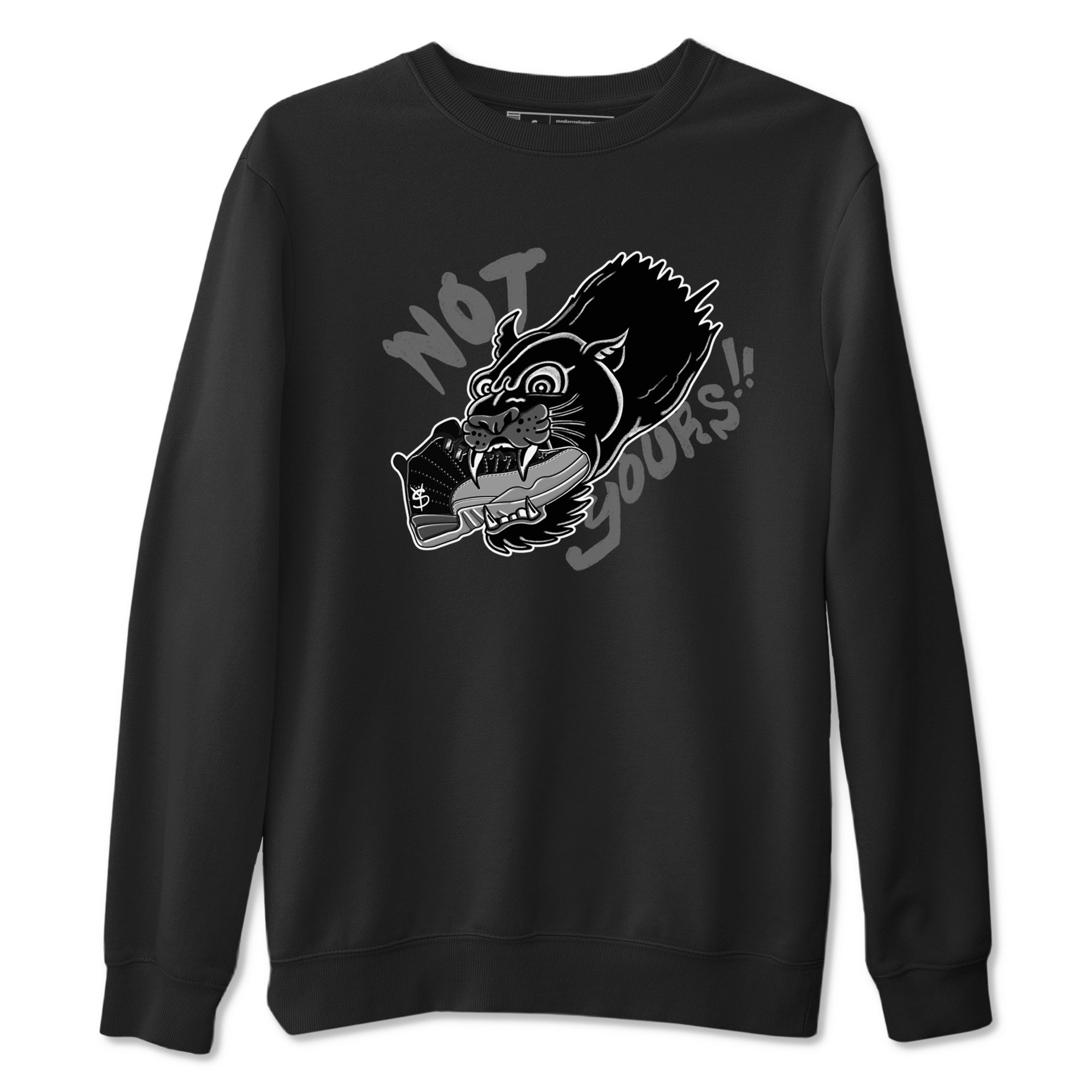 Not Yours snkmatch Tees - Air Jordan 12 Black Wolf Grey