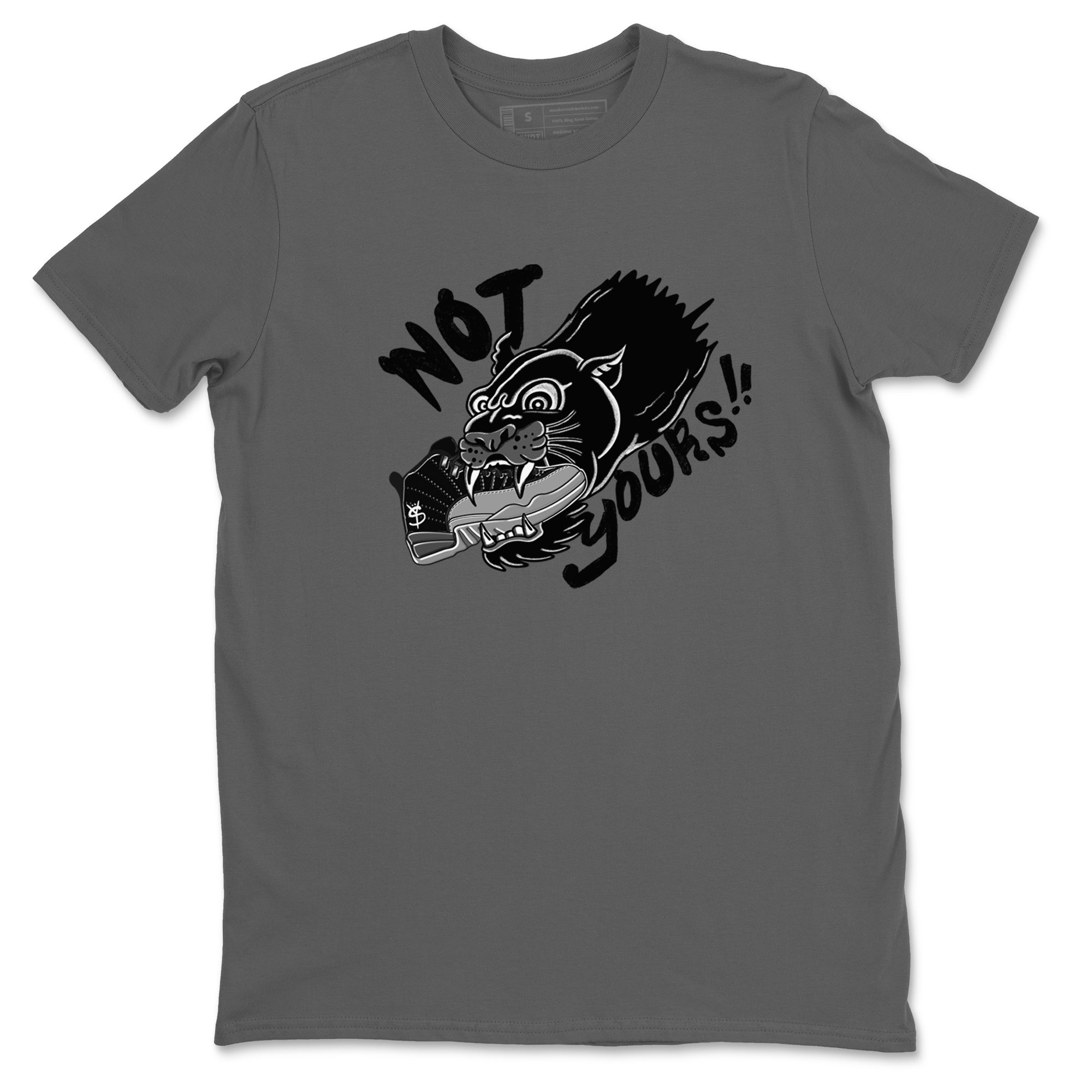 Not Yours snkmatch Tees - Air Jordan 12 Black Wolf Grey