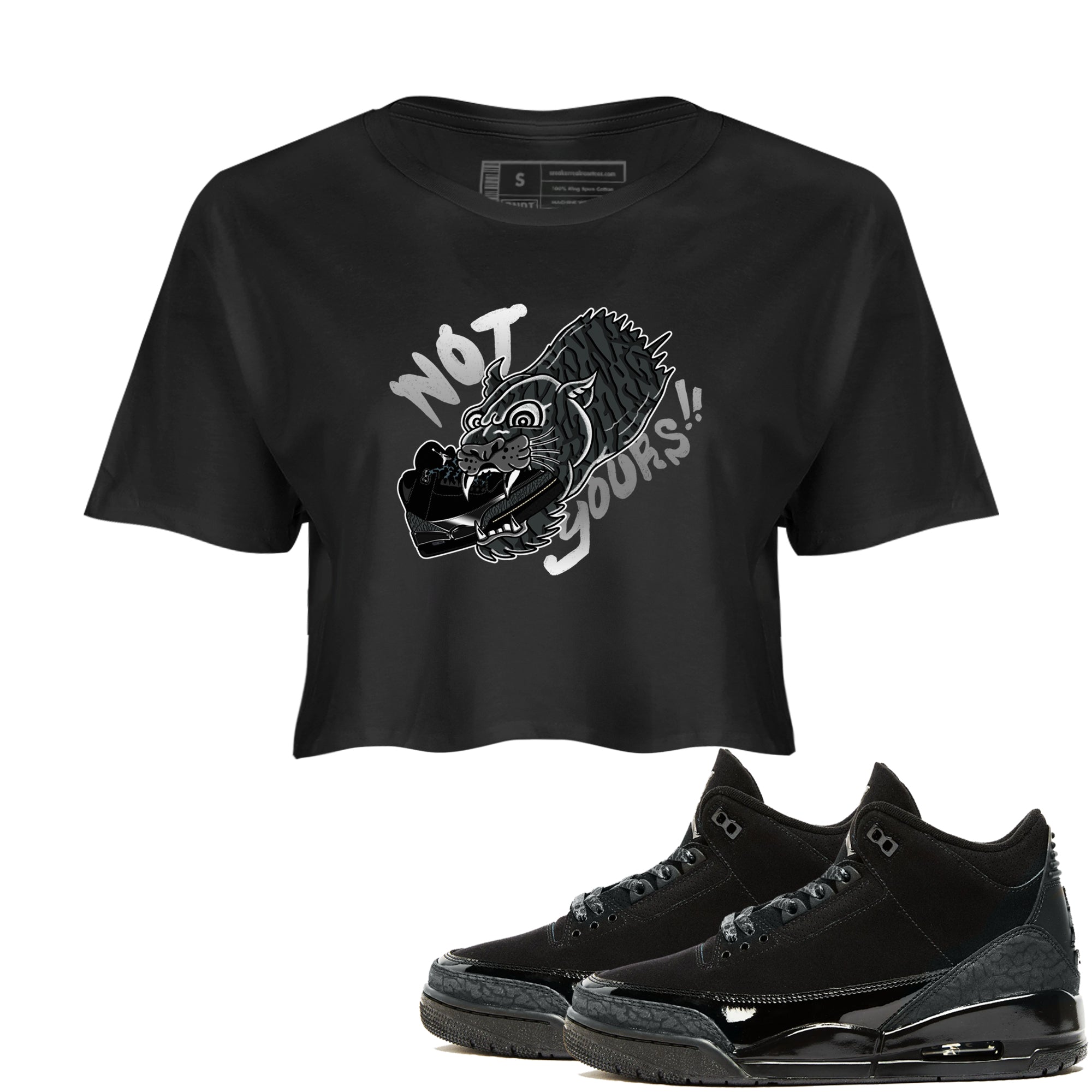 Not Yours snkmatch Women's Top - Air Jordan 3 Black Cat