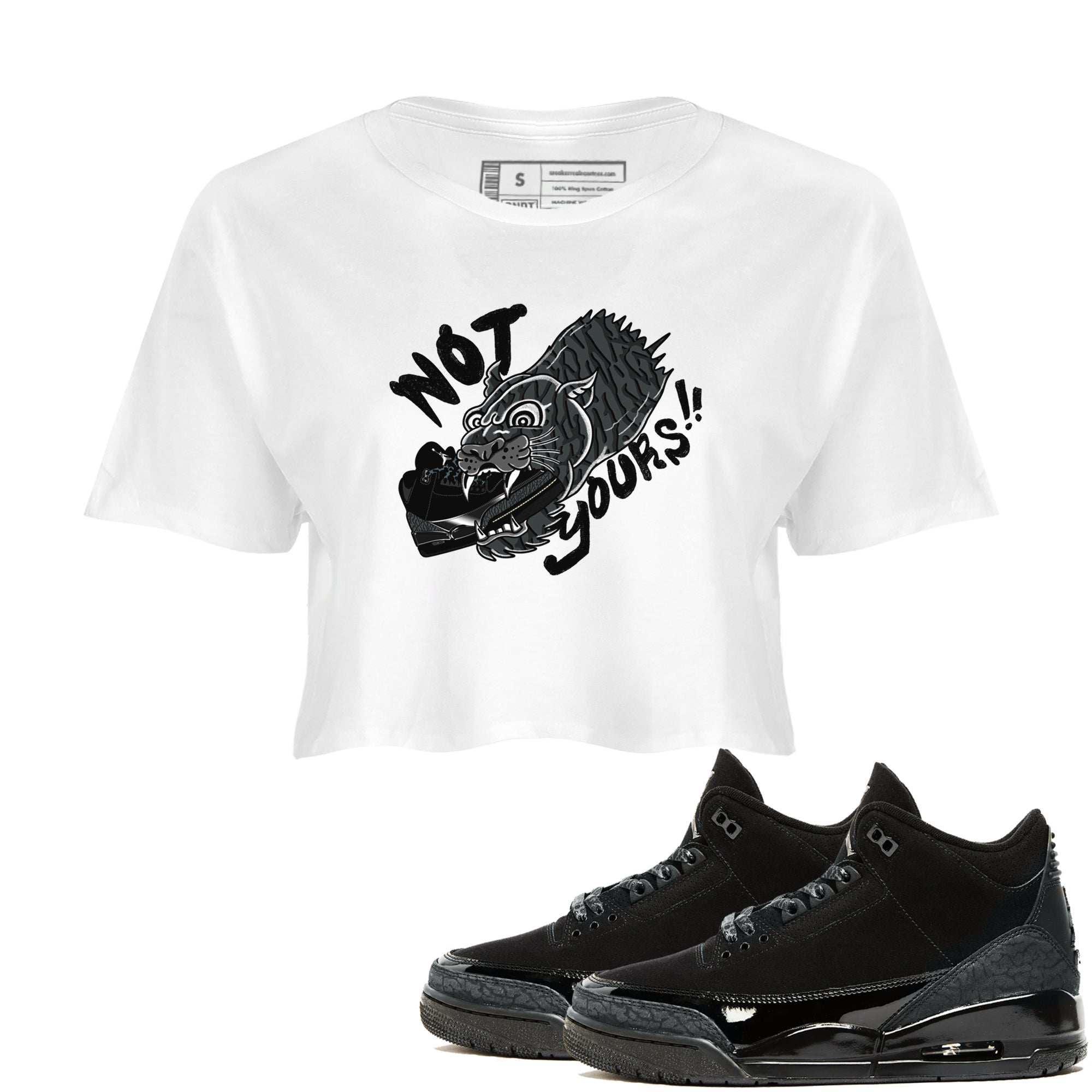 Not Yours snkmatch Women's Top - Air Jordan 3 Black Cat