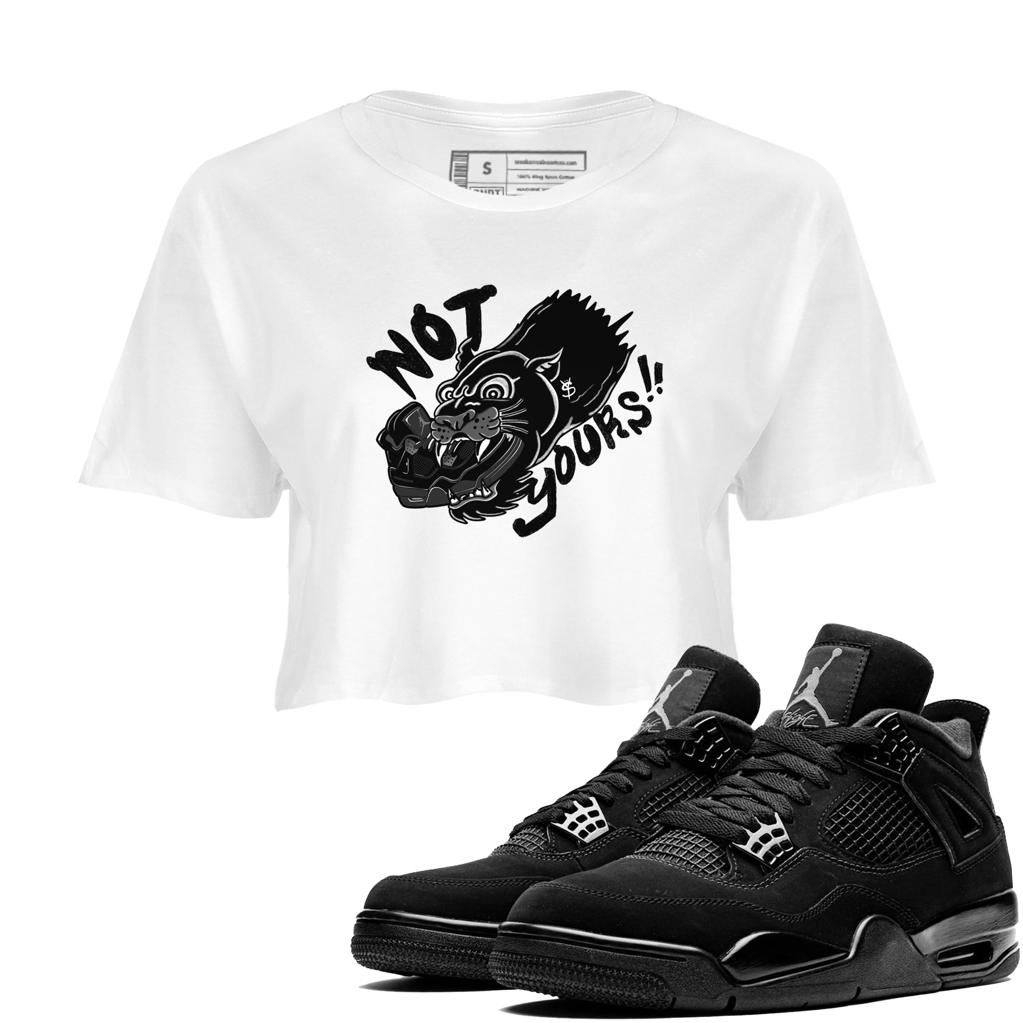 Not Yours snkmatch Women's Top - Air Jordan 4 Black Cat