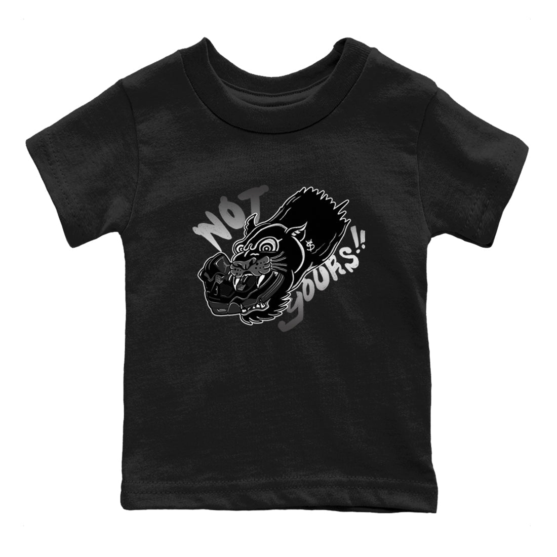 Not Yours snkmatch Tees Kids - Air Jordan 4 Black Cat