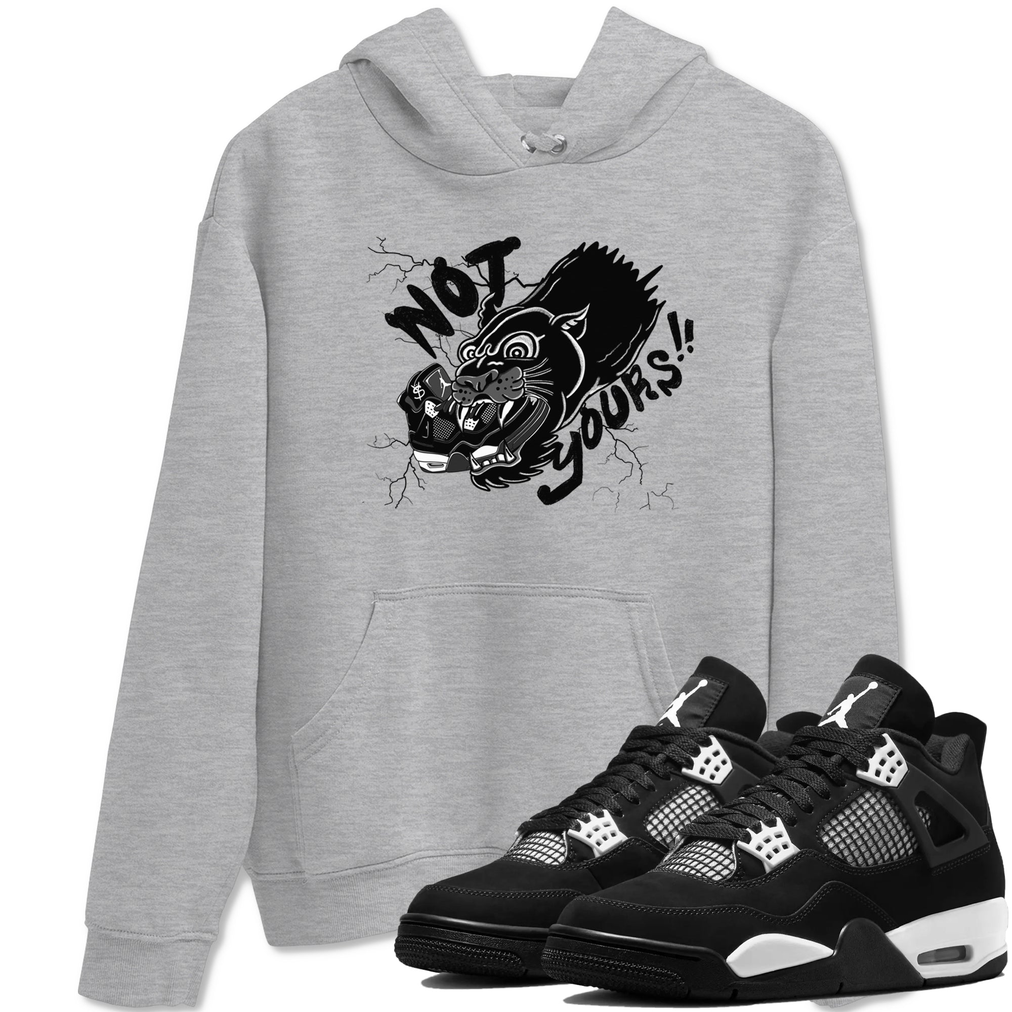 Not Yours snkmatch Tees - Air Jordan 4 White Thunder