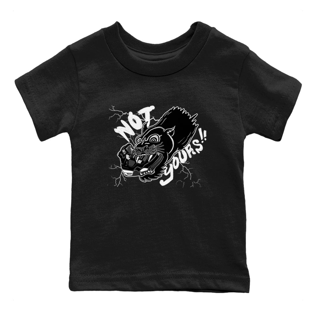 Not Yours snkmatch Tees Kids - Air Jordan 4 White Thunder