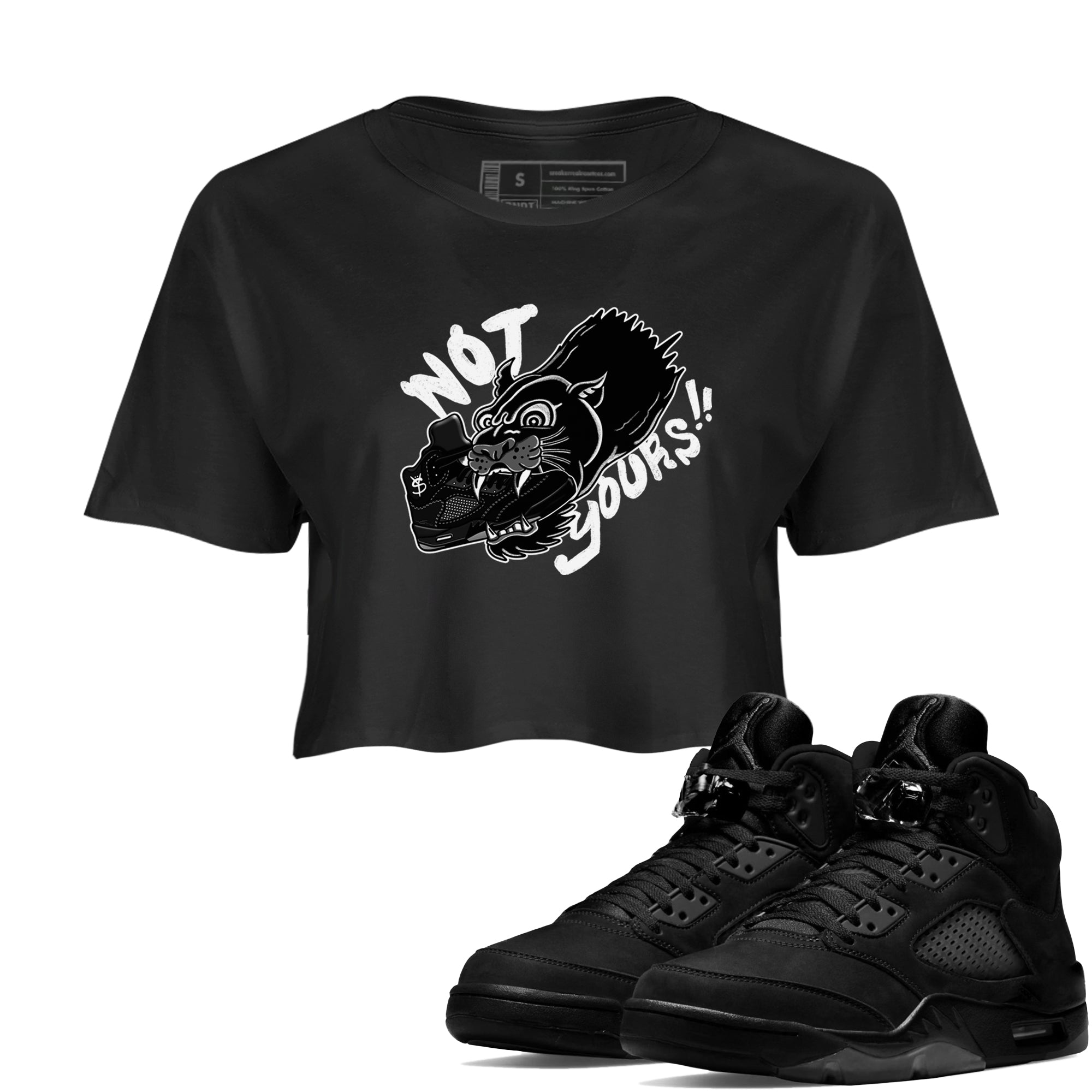 Not Yours snkmatch Women's Top - Air Jordan 5 Black Cat