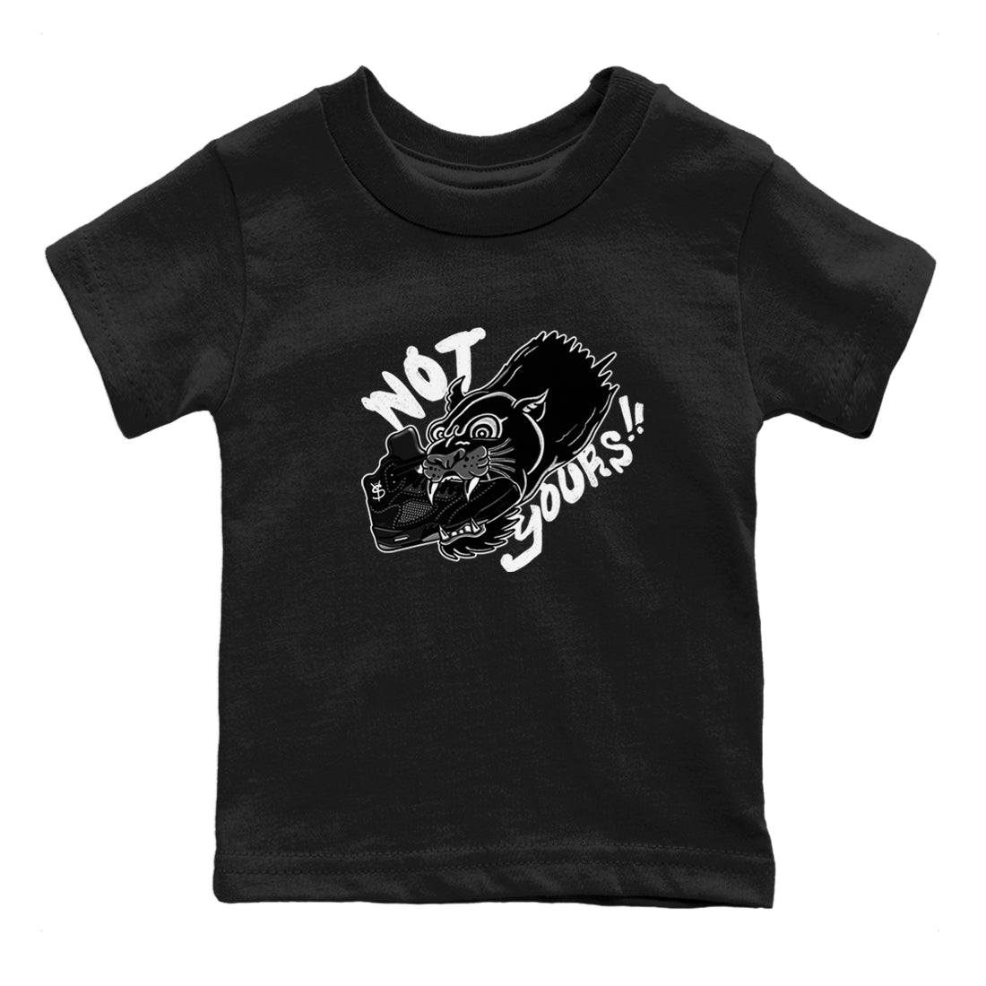 Not Yours snkmatch Tees Kids - Air Jordan 5 Black Cat
