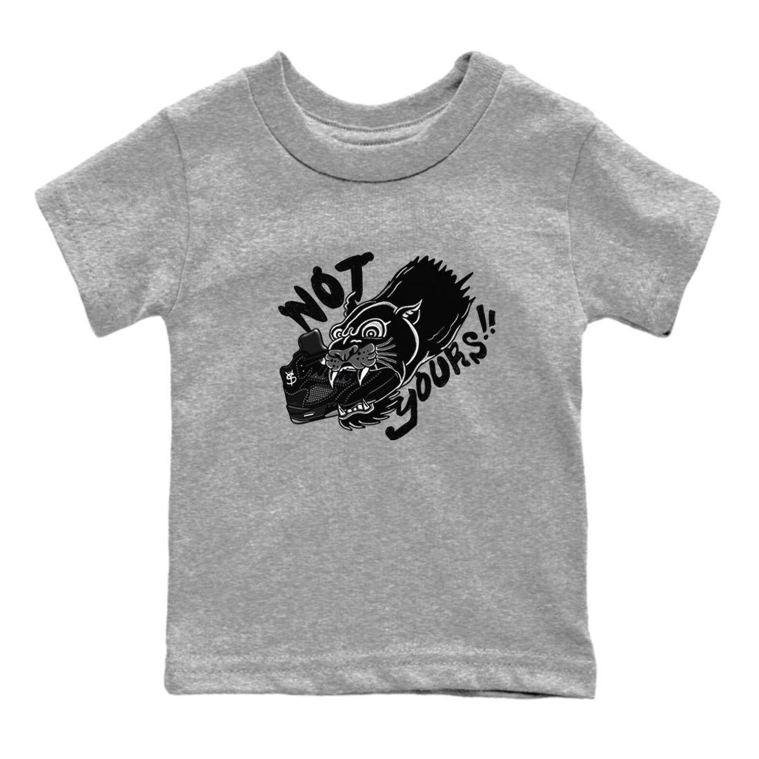 Not Yours snkmatch Tees Kids - Air Jordan 5 Black Cat
