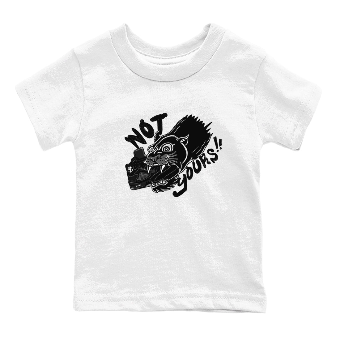 Not Yours snkmatch Tees Kids - Air Jordan 5 Black Cat
