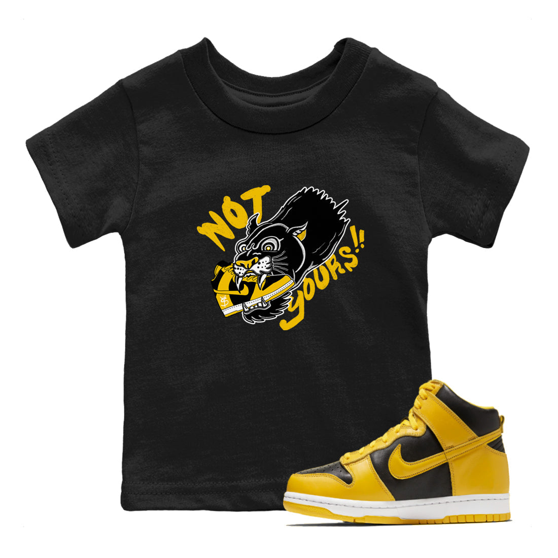 Not Yours snkmatch Tees Kids - Dunk High Pollen