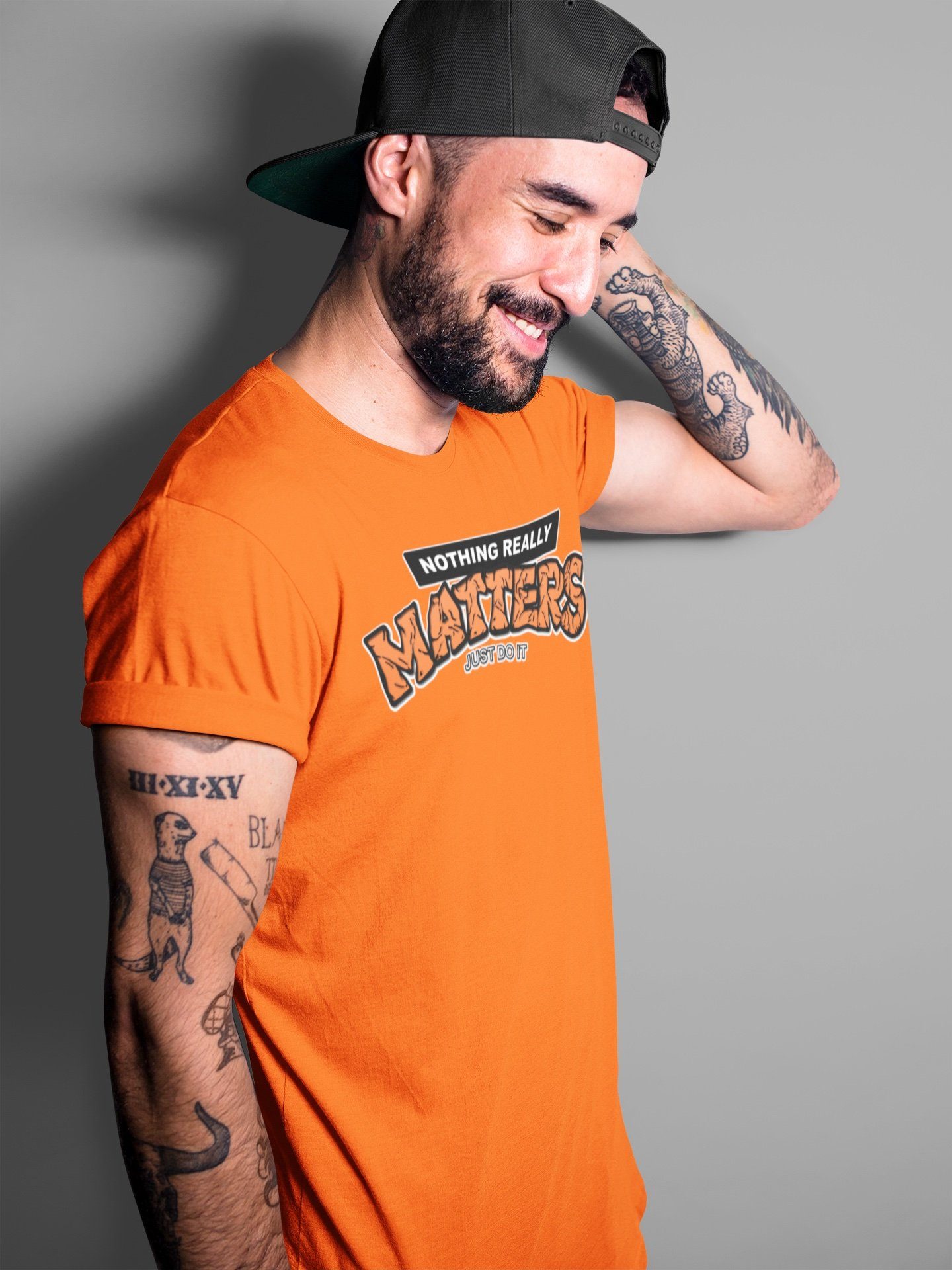 Nothing Matters Unisex Tops - Air Jordan 1 Electro Orange