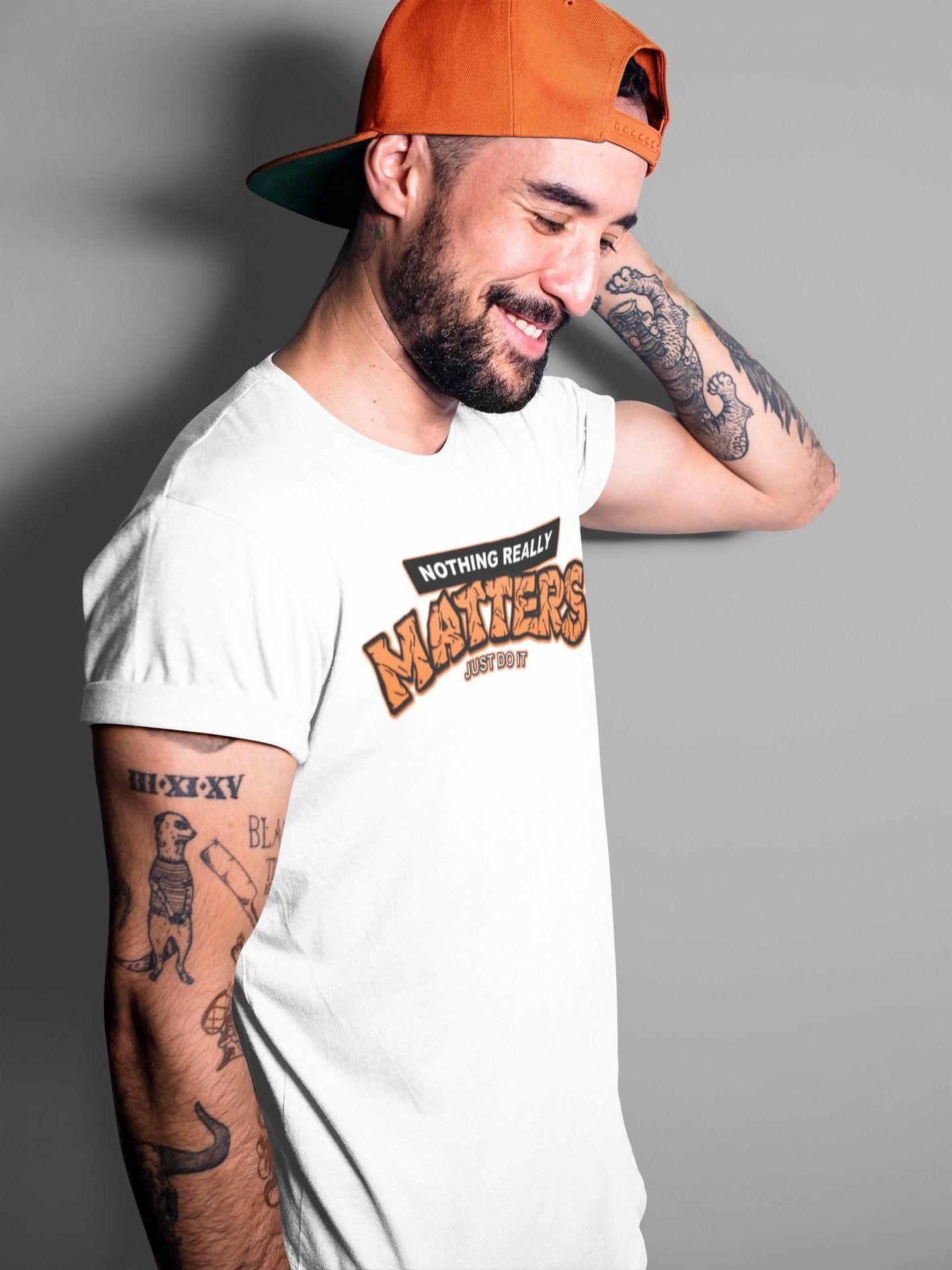 Nothing Matters Unisex Tops - Air Jordan 1 Electro Orange