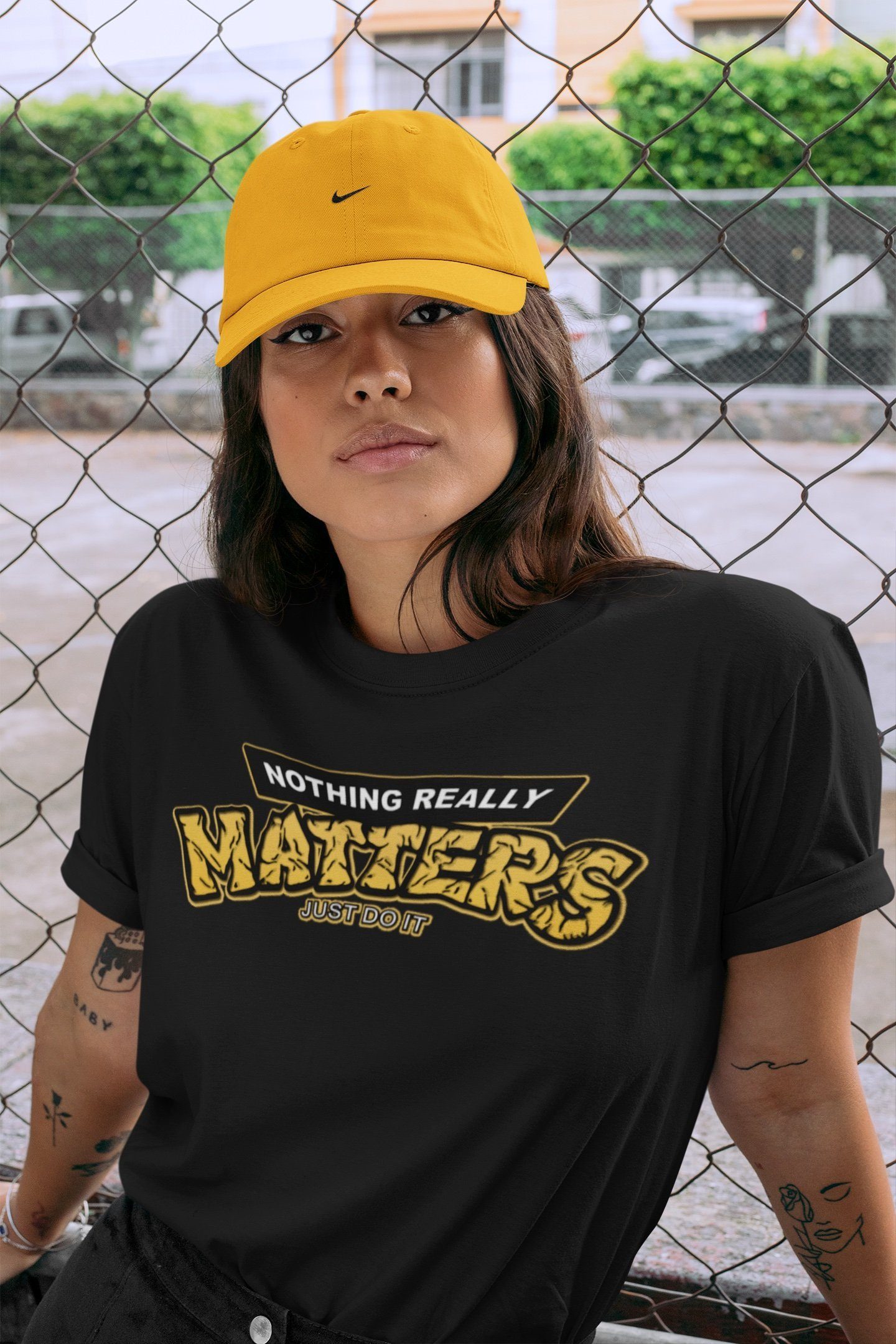 Nothing Matters Unisex Tops - Air Jordan 1 Pollen