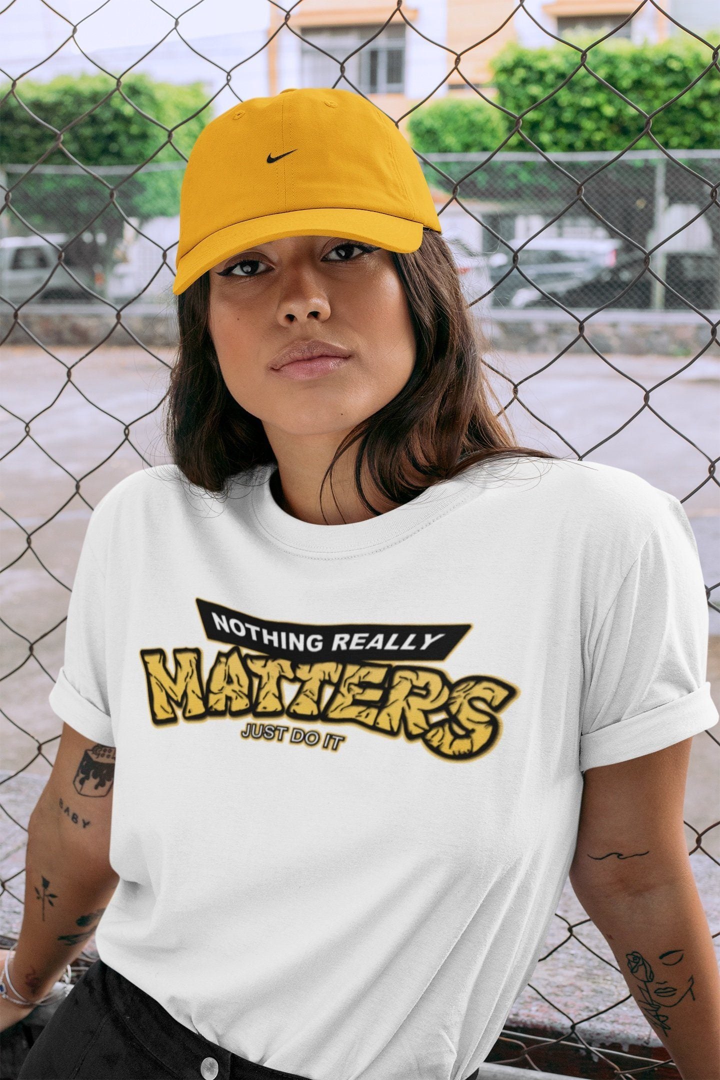Nothing Matters Unisex Tops - Air Jordan 1 Pollen