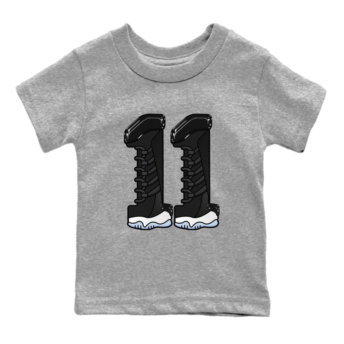 Number 11 snkmatch Tee Kids - Air Jordan 11 Black and Varsity Royal