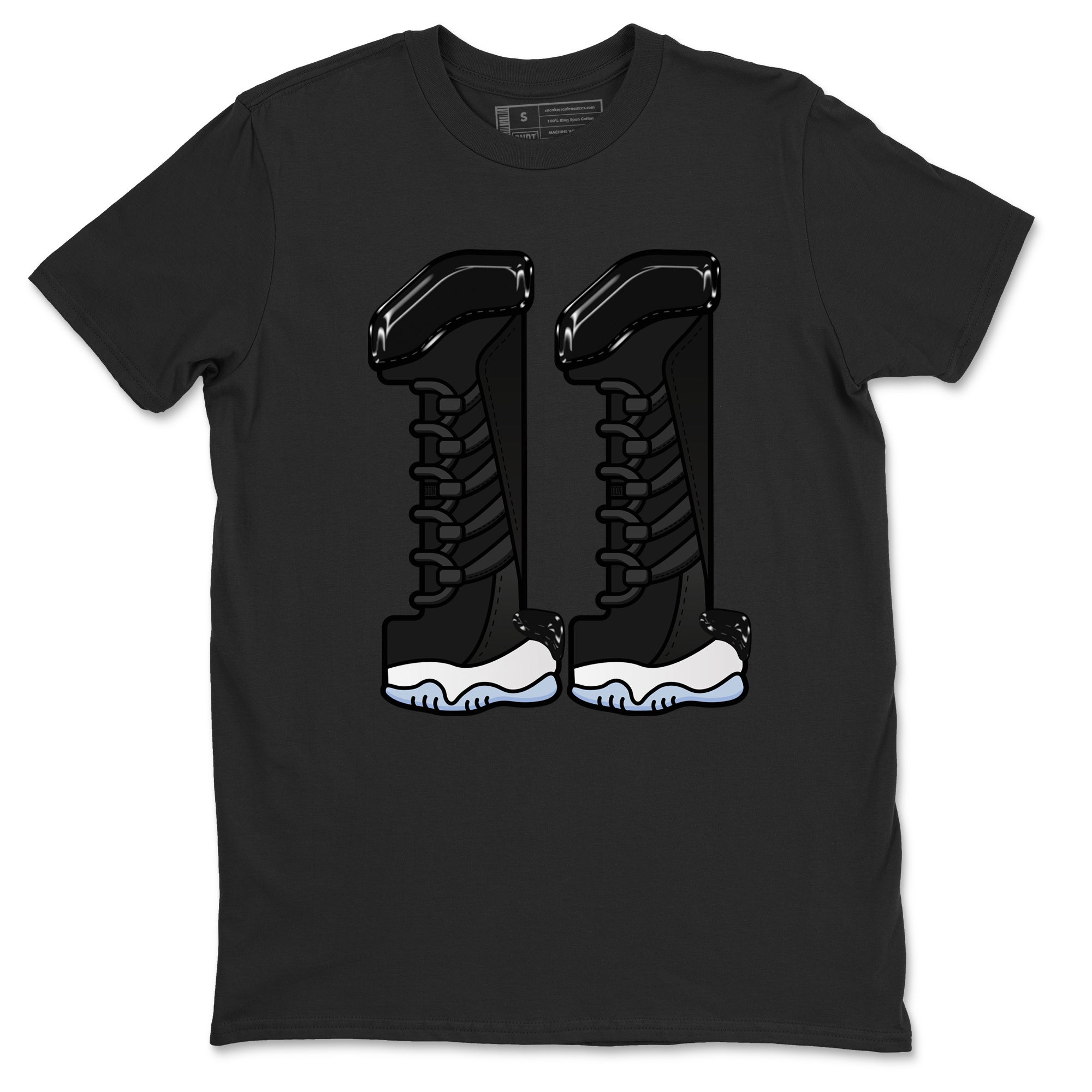 Number 11 snkmatch Tee - Air Jordan 11 Black and Varsity Royal