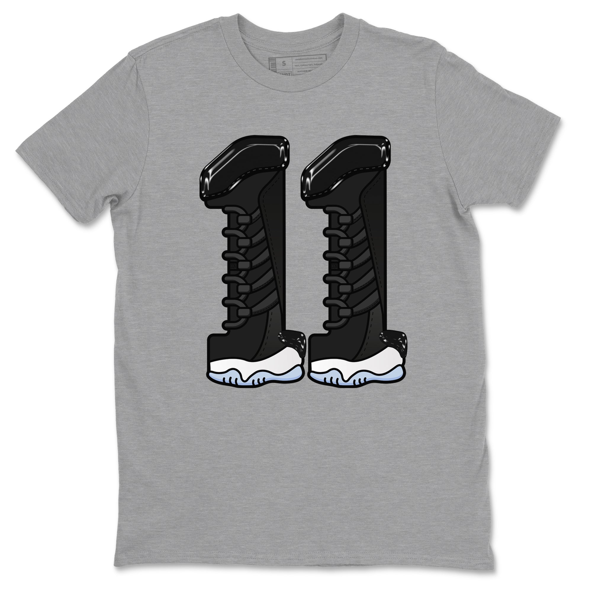 Number 11 snkmatch Tee - Air Jordan 11 Black and Varsity Royal