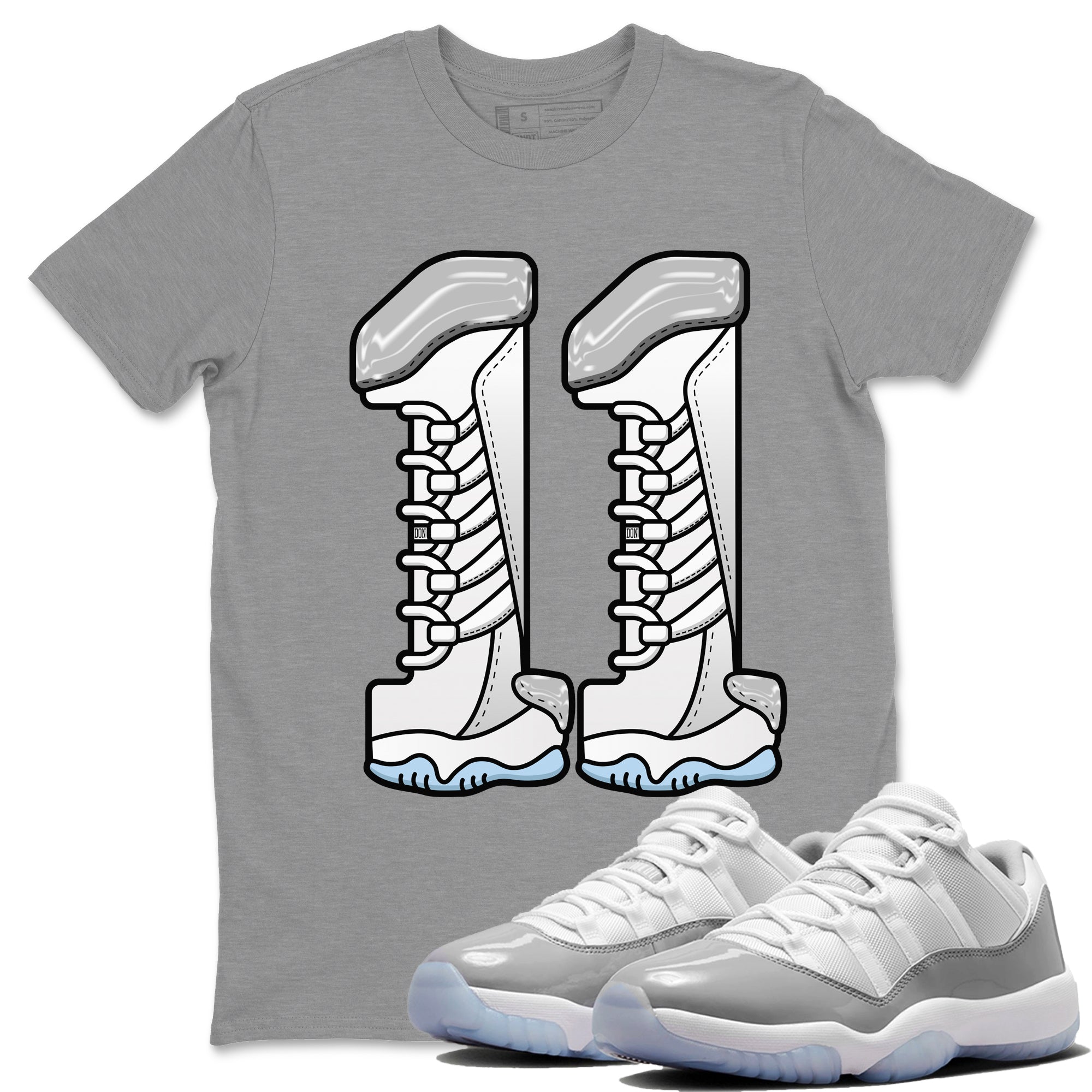 Number 11 Unisex Tops - Air Jordan 11 White Cement