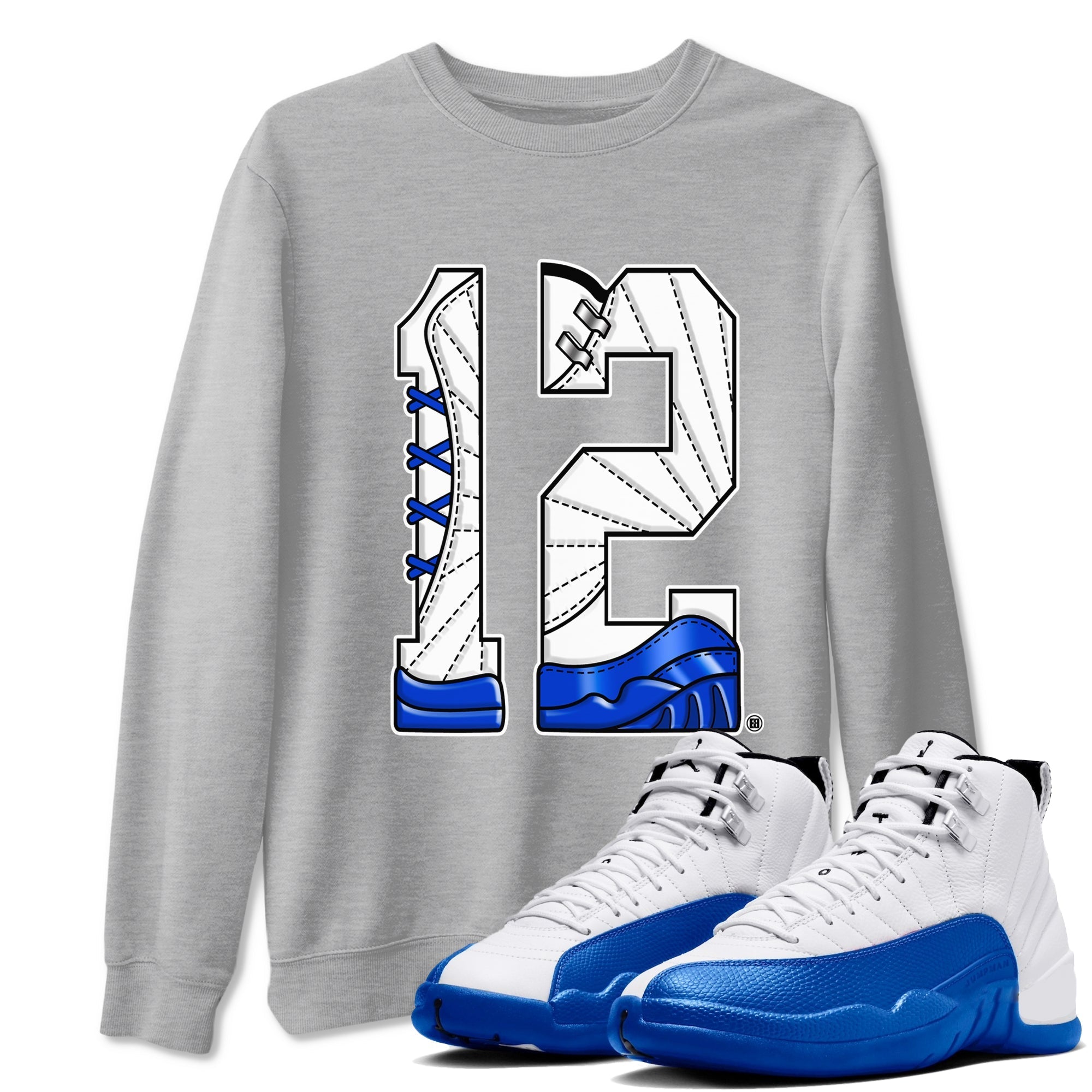 Number 12 snkmatch Tees - Air Jordan 12 Blueberry