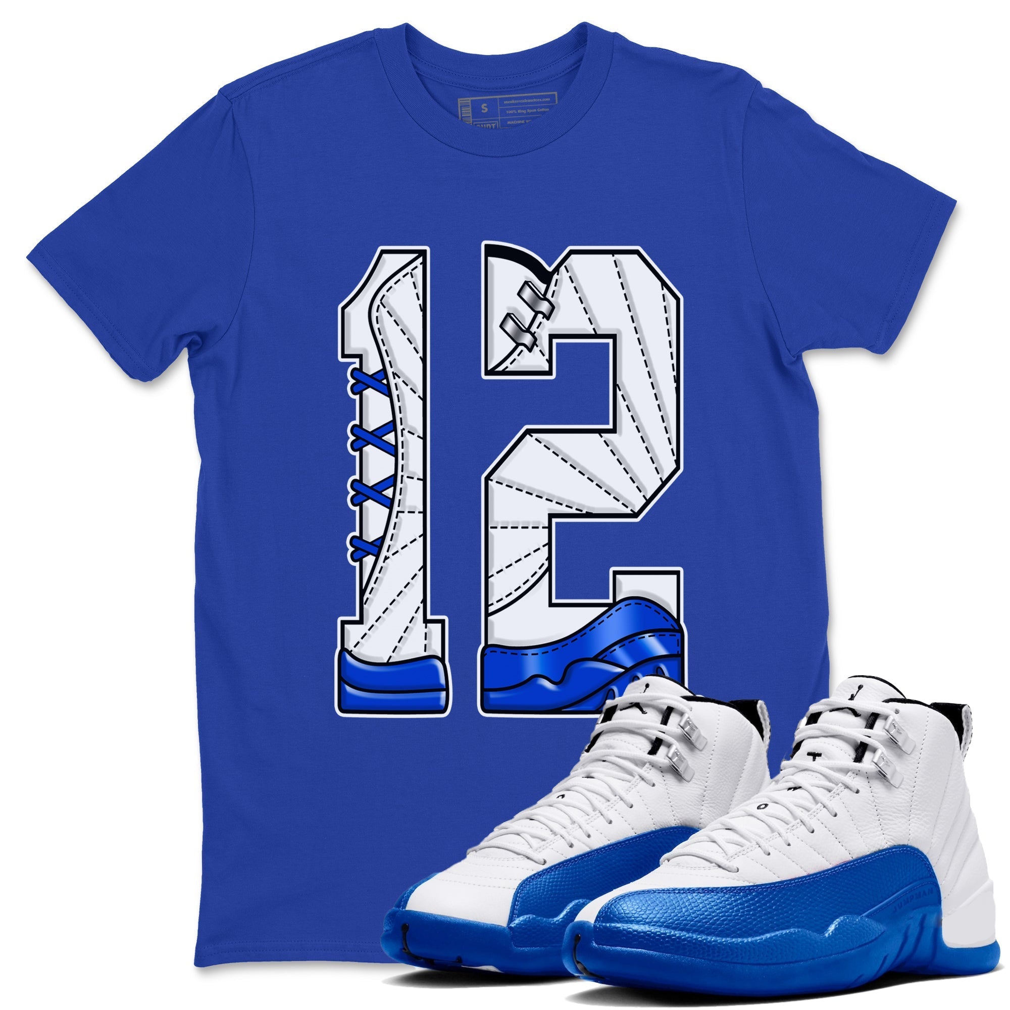 Number 12 snkmatch Tees - Air Jordan 12 Blueberry