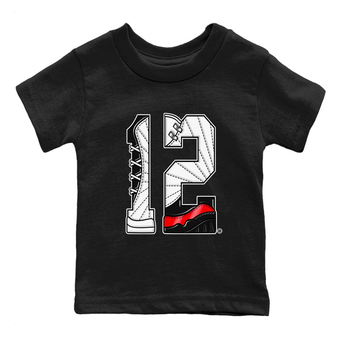 Number 12 snkmatch Tees Kids - Air Jordan 12 Taxi Flip