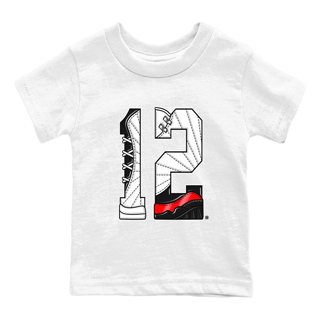 Number 12 snkmatch Tees Kids - Air Jordan 12 Taxi Flip