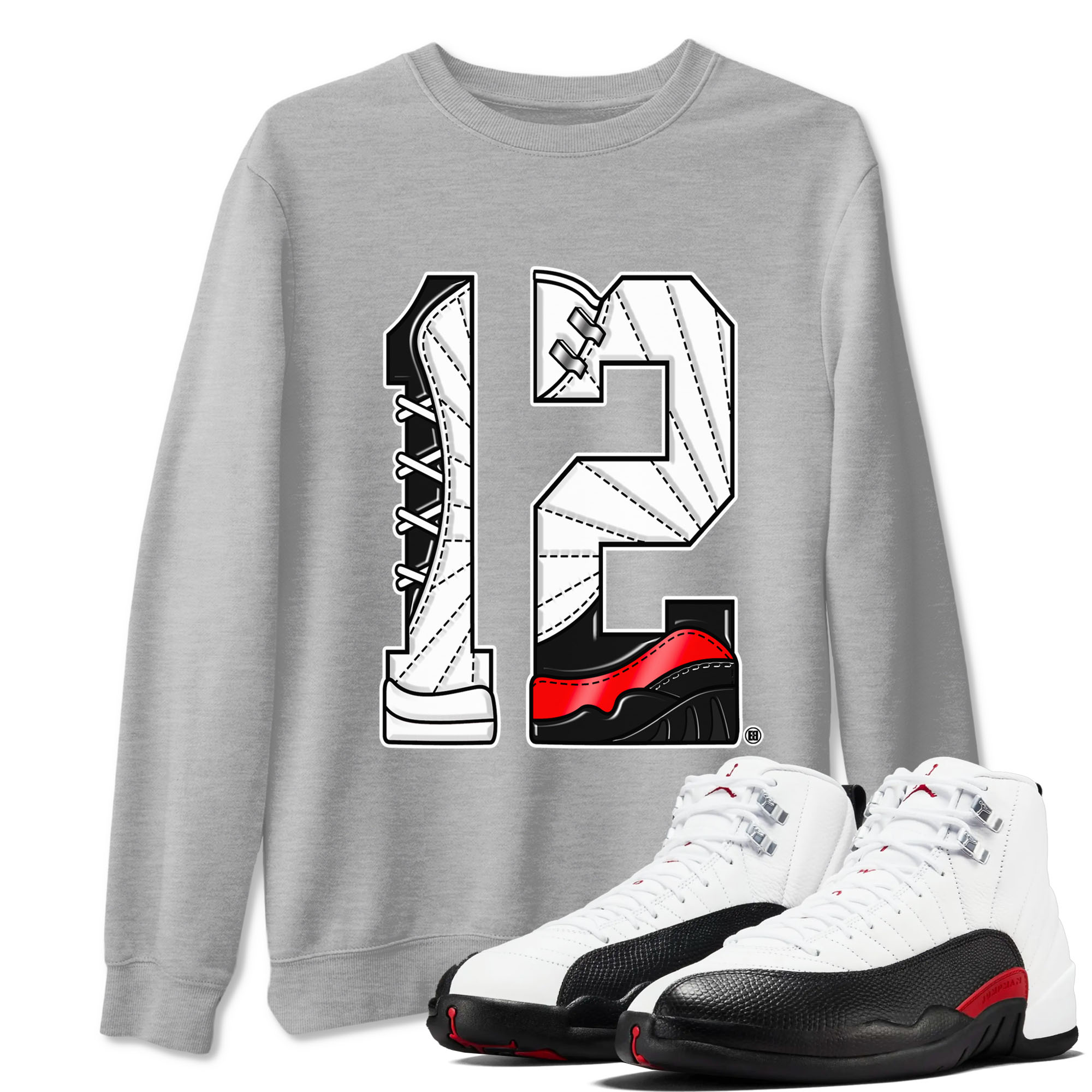 Number 12 snkmatch Tees - Air Jordan 12 Taxi Flip