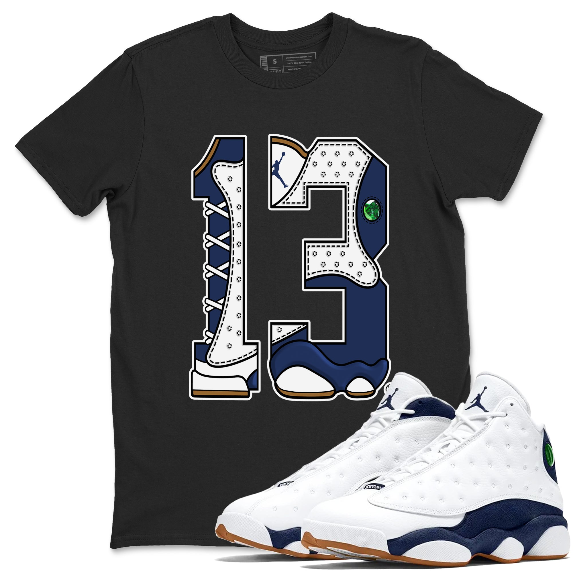 Number 13 snkmatch Tees - Air Jordan 13 Midnight Navy