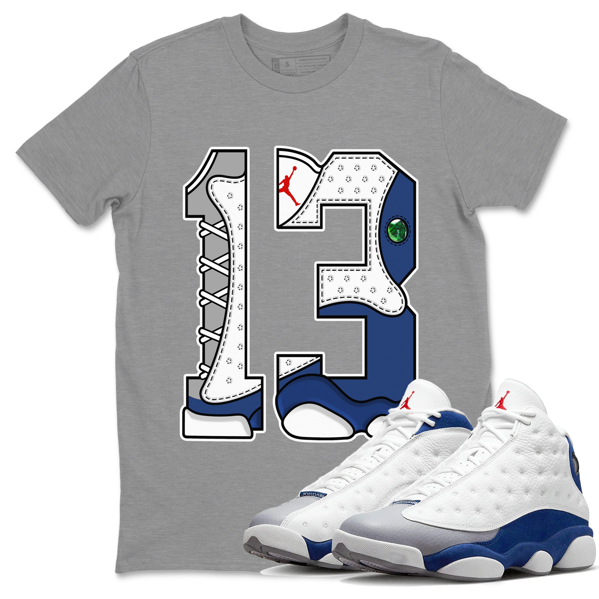 Number 13 Unisex Tops - Air Jordan 13 French Blue