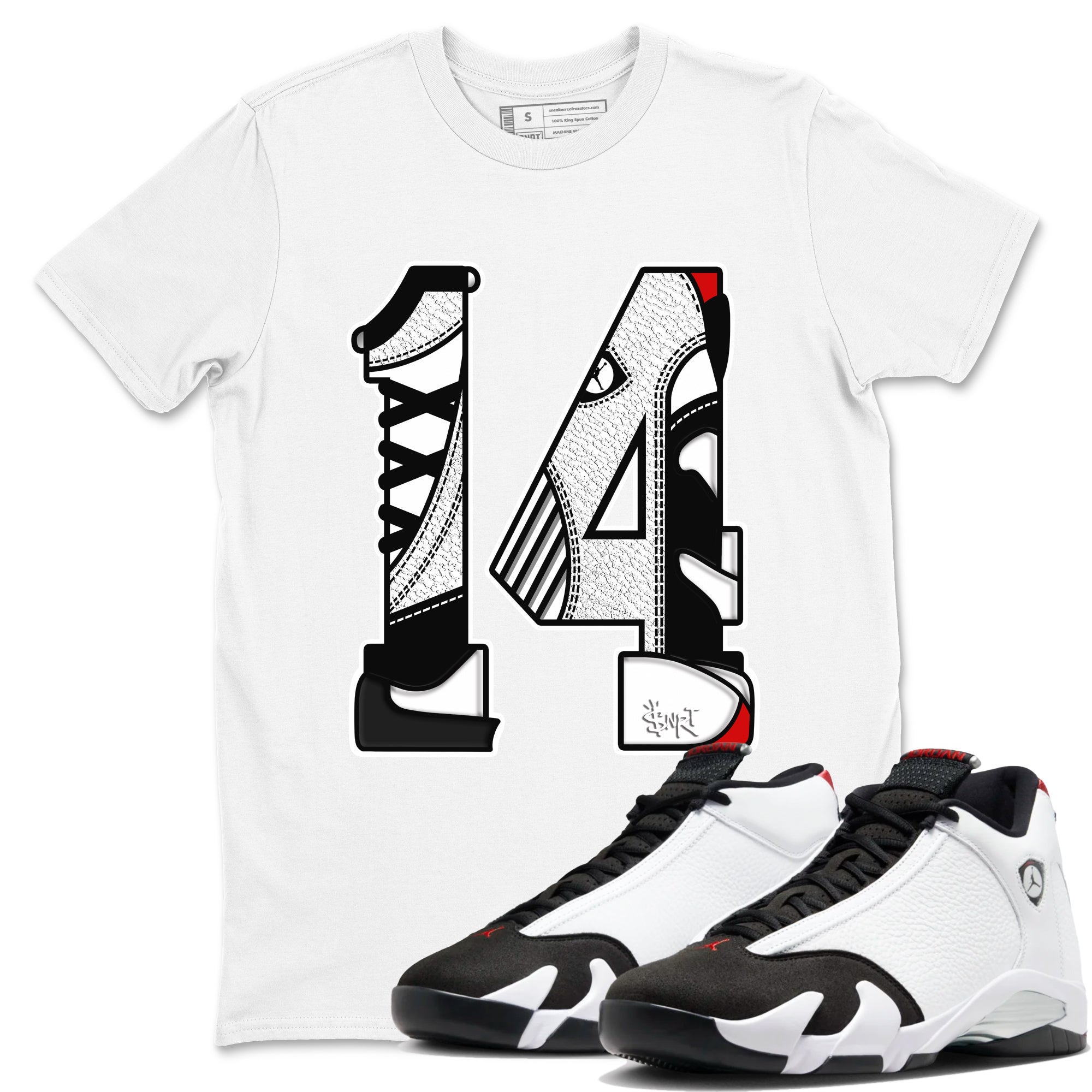Number 14 snkmatch Tees - Air Jordan 14 Black Toe