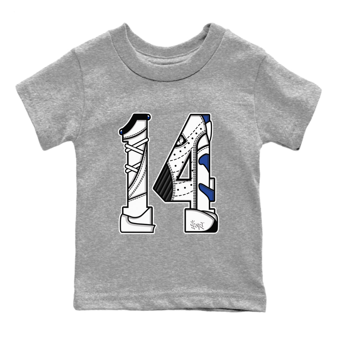 Number 14 snkmatch Tees Kids - Air Jordan 14 Hyper Royal