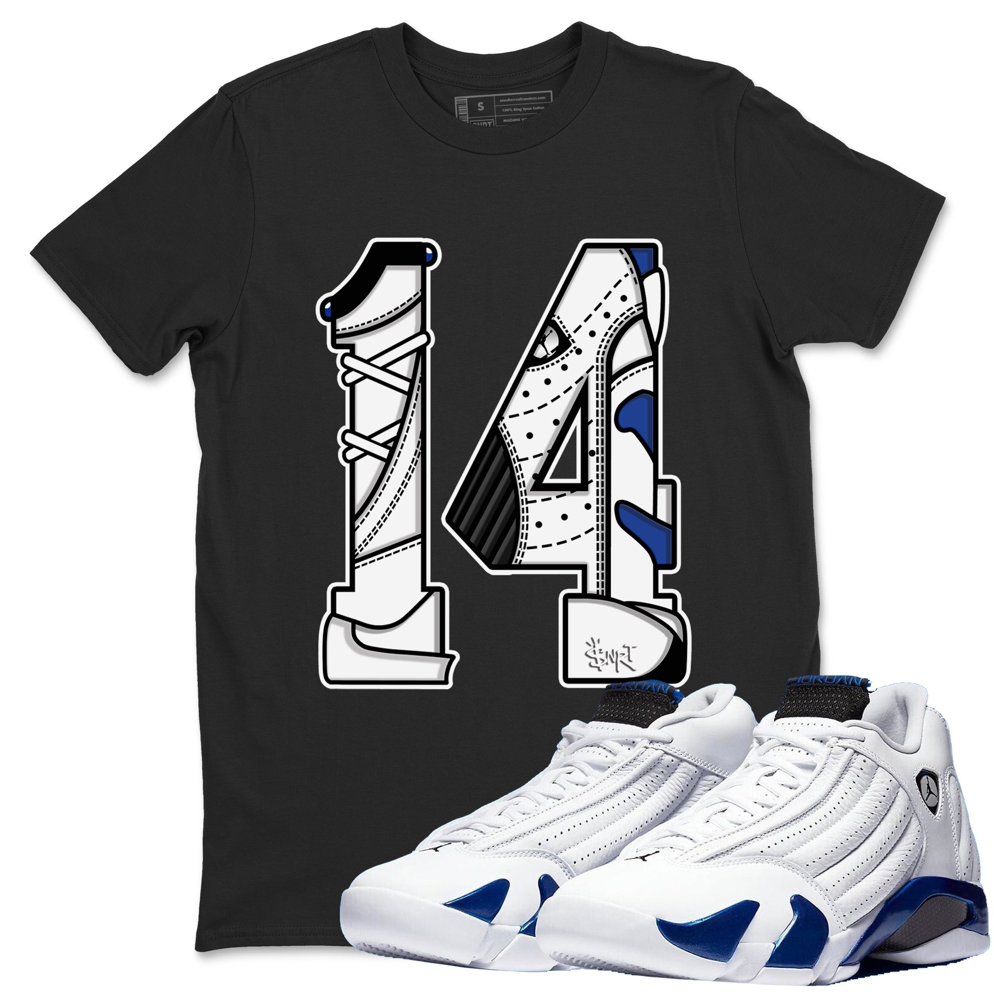 Number 14 snkmatch Tees - Air Jordan 14 Hyper Royal
