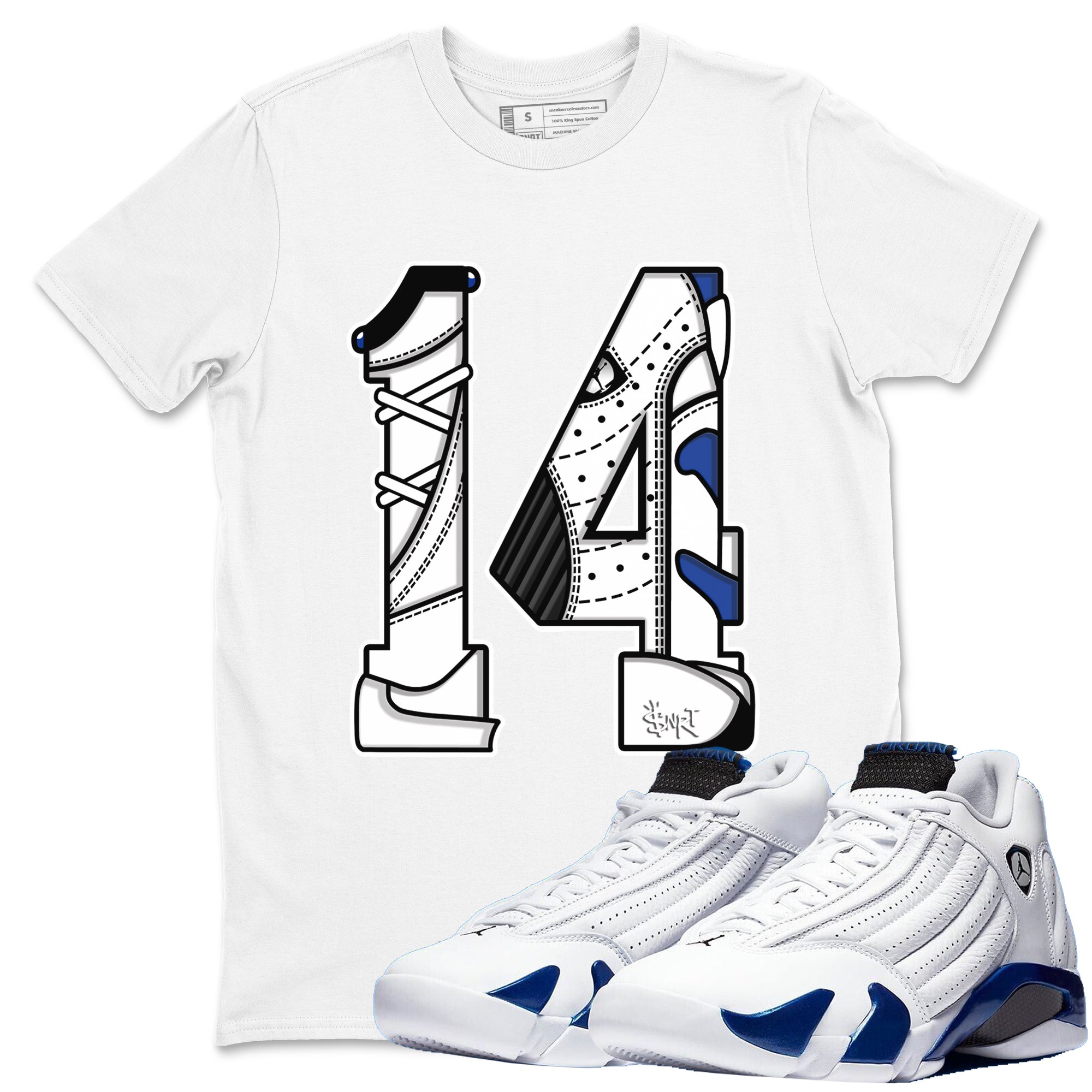 Number 14 snkmatch Tees - Air Jordan 14 Hyper Royal