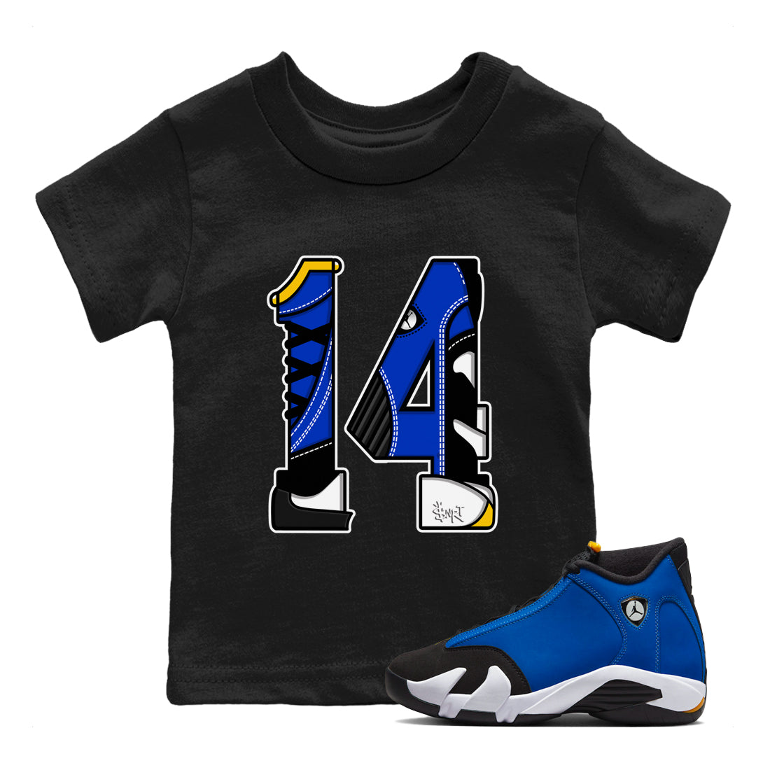 Number 14 snkmatch Tees Kids - Air Jordan 14 Laney
