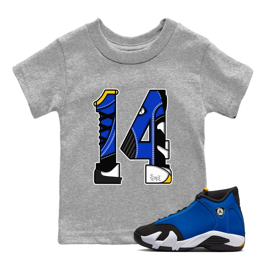 Number 14 snkmatch Tees Kids - Air Jordan 14 Laney