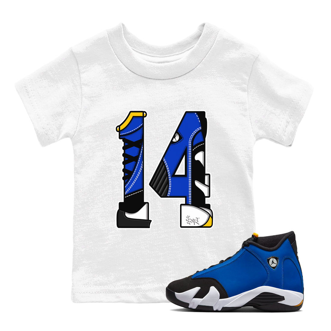 Number 14 snkmatch Tees Kids - Air Jordan 14 Laney