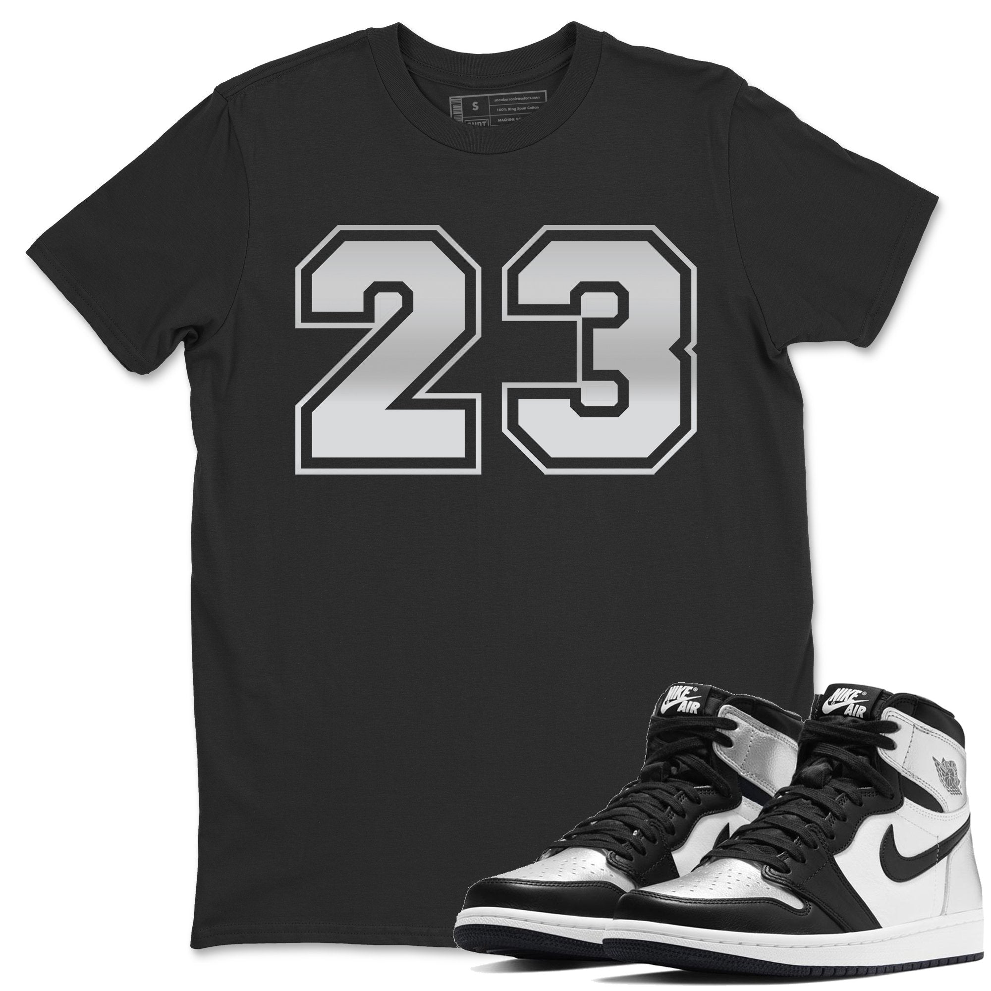 Number 23 Unisex Tops - Air Jordan 1 Silver Toe
