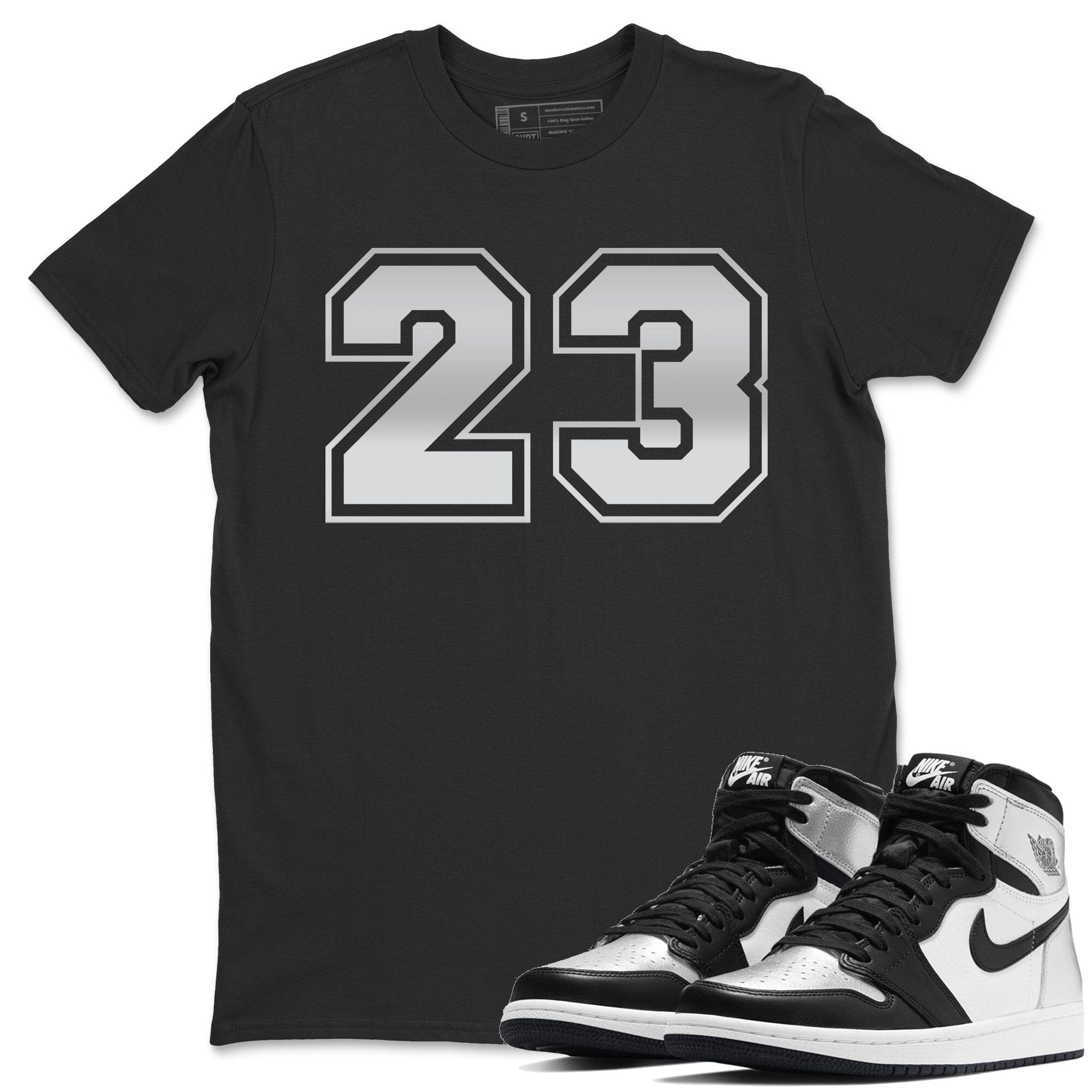 Number 23 Unisex Tops - Air Jordan 1 Silver Toe