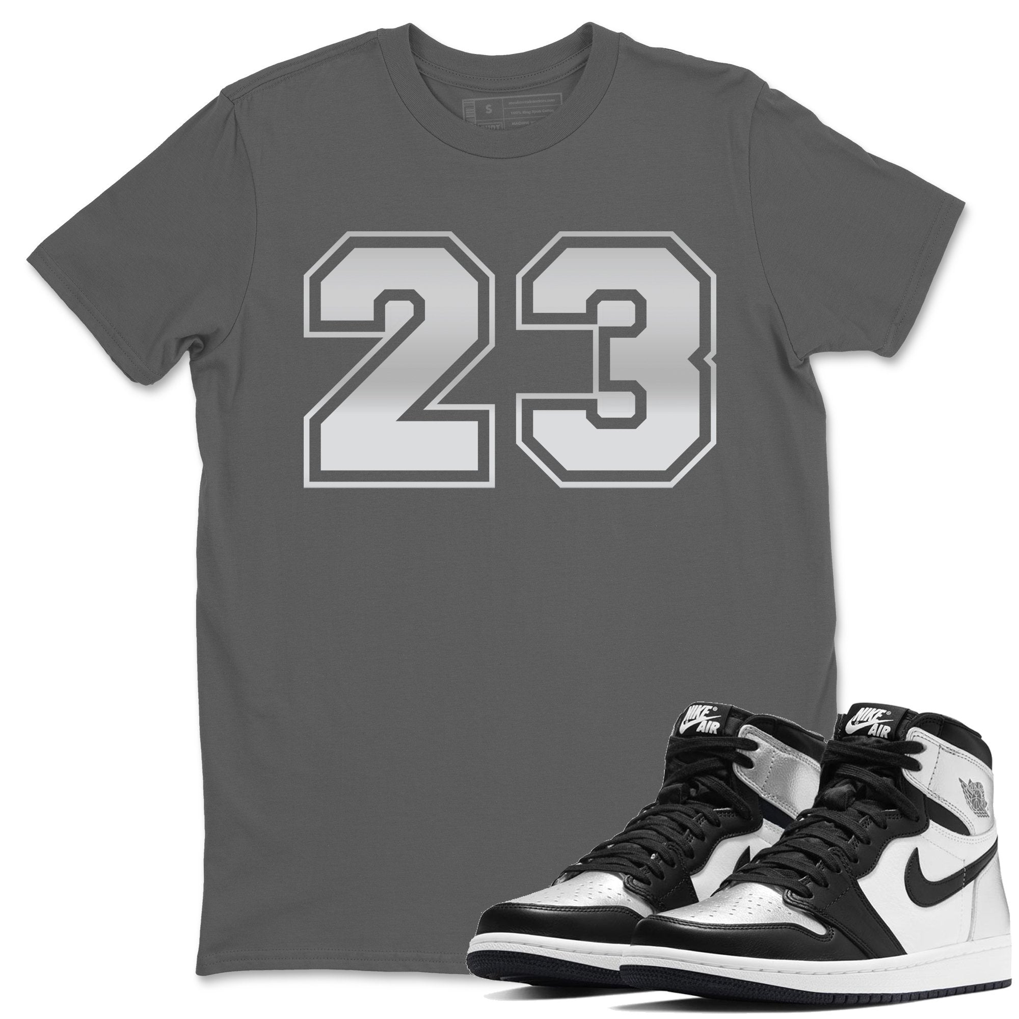 Number 23 Unisex Tops - Air Jordan 1 Silver Toe