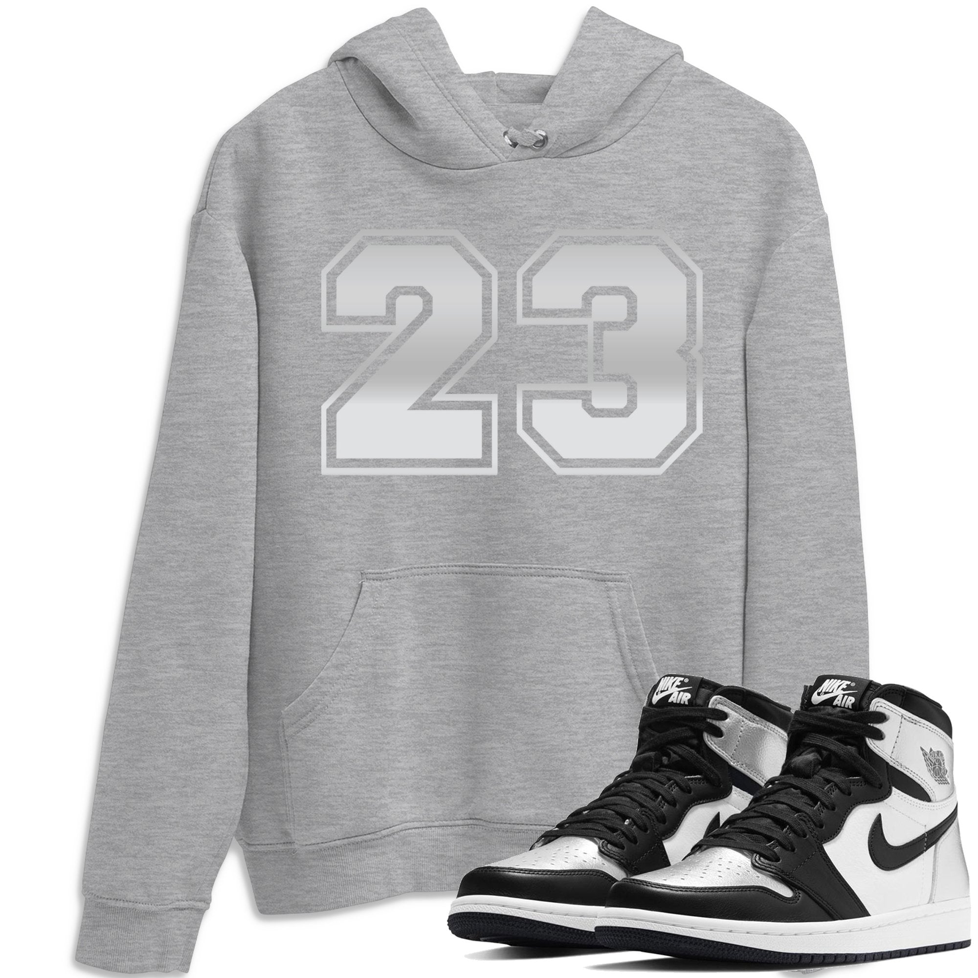 Number 23 Unisex Tops - Air Jordan 1 Silver Toe