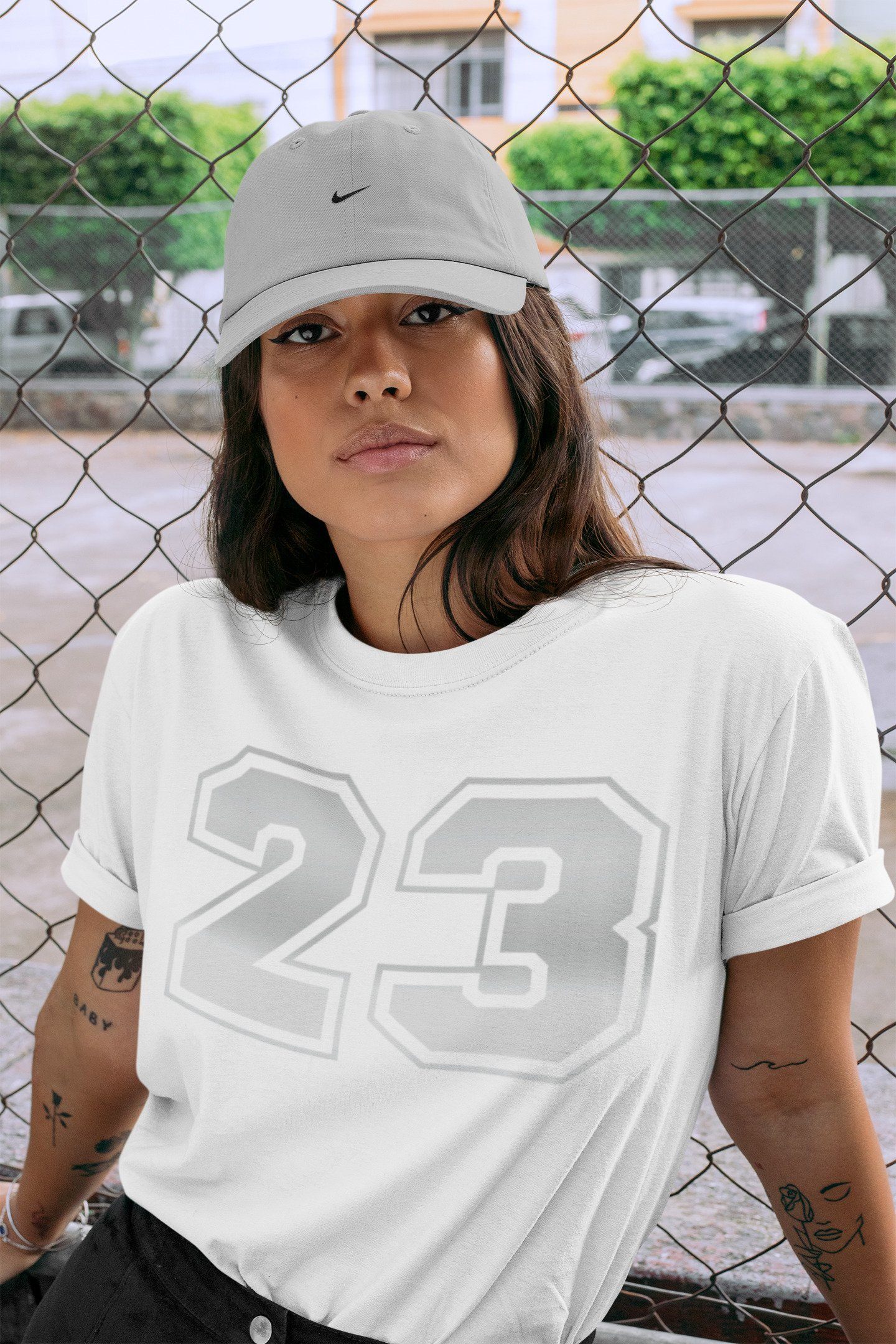 Number 23 Unisex Tops - Air Jordan 1 Silver Toe