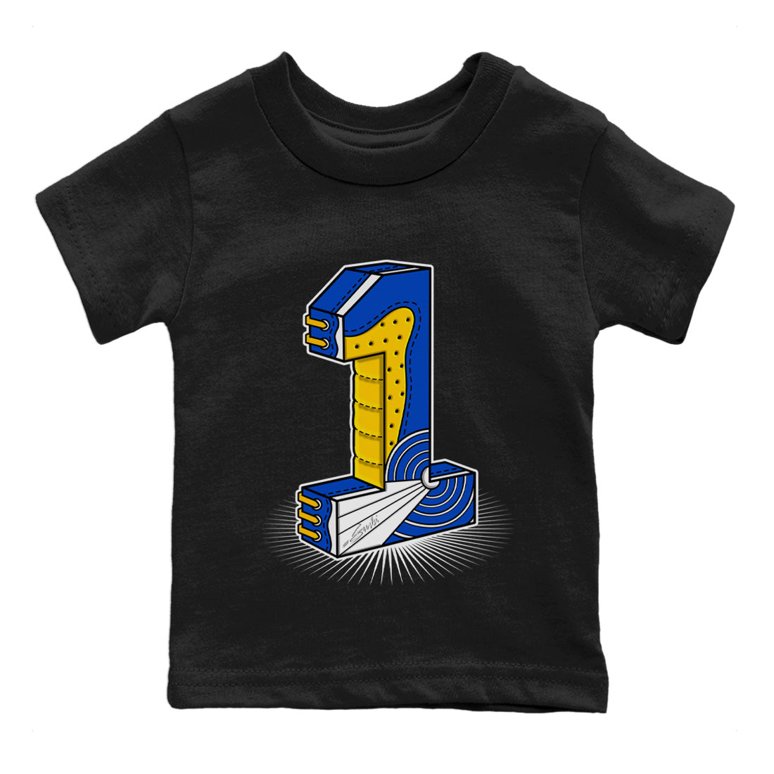 Number Statue Kids Tops - Air Jordan 1 Game Royal Varsity Maize
