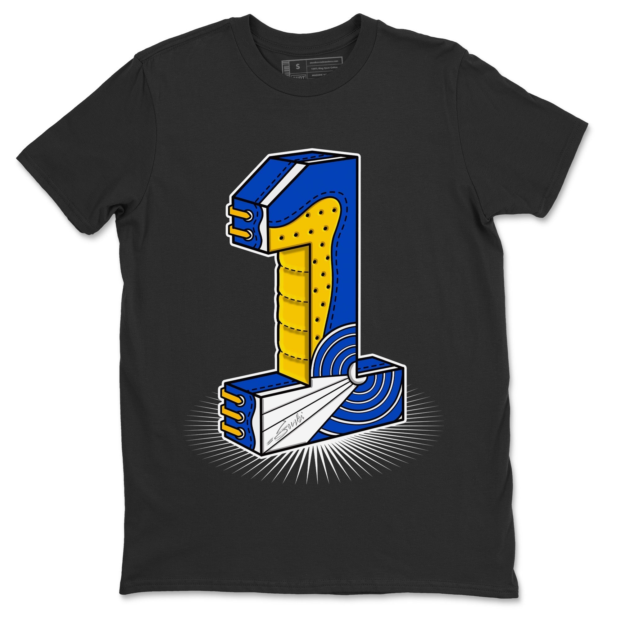 Number Statue Unisex Tops - Air Jordan 1 Game Royal Varsity Maize