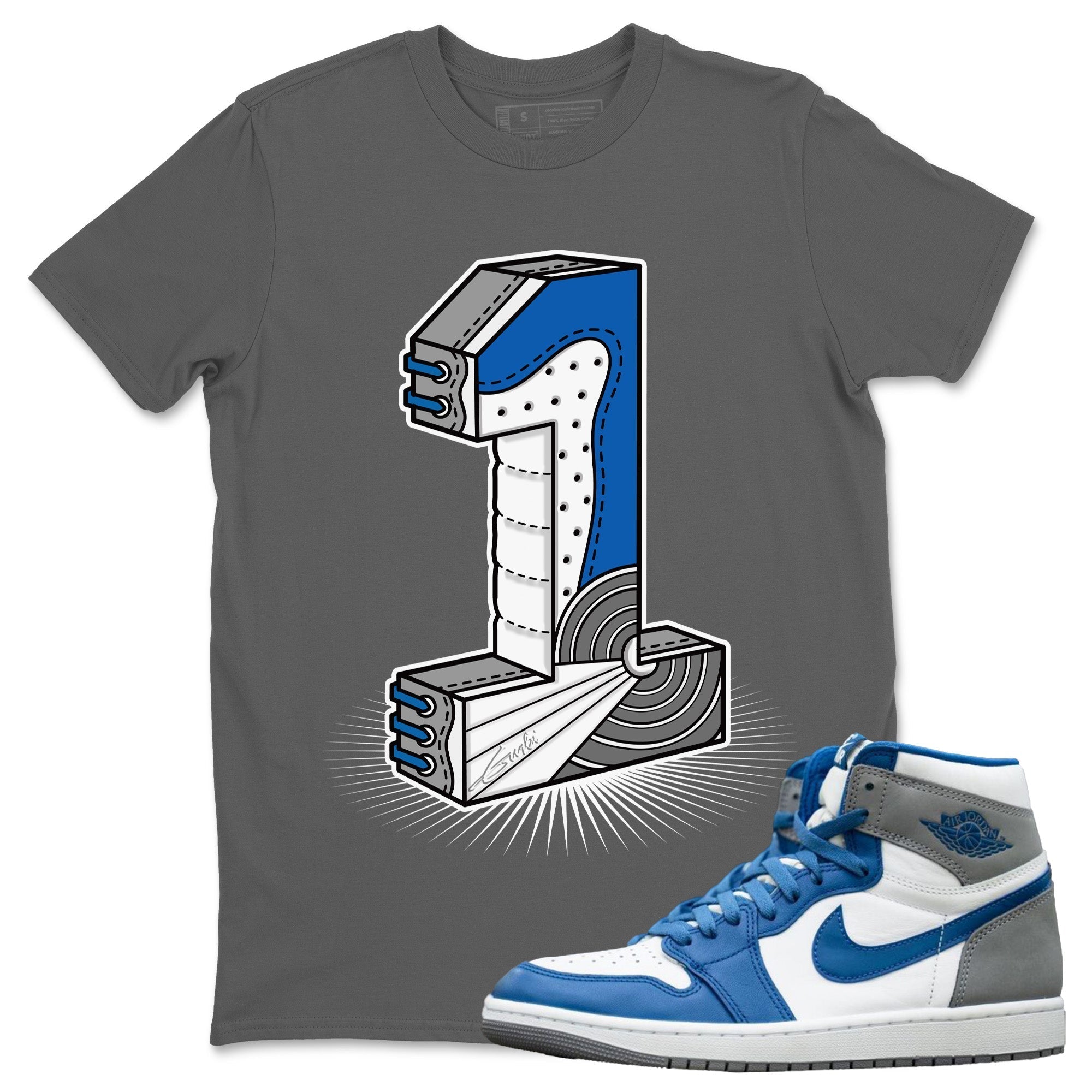 Number Statue Unisex Tops - Air Jordan 1 True Blue
