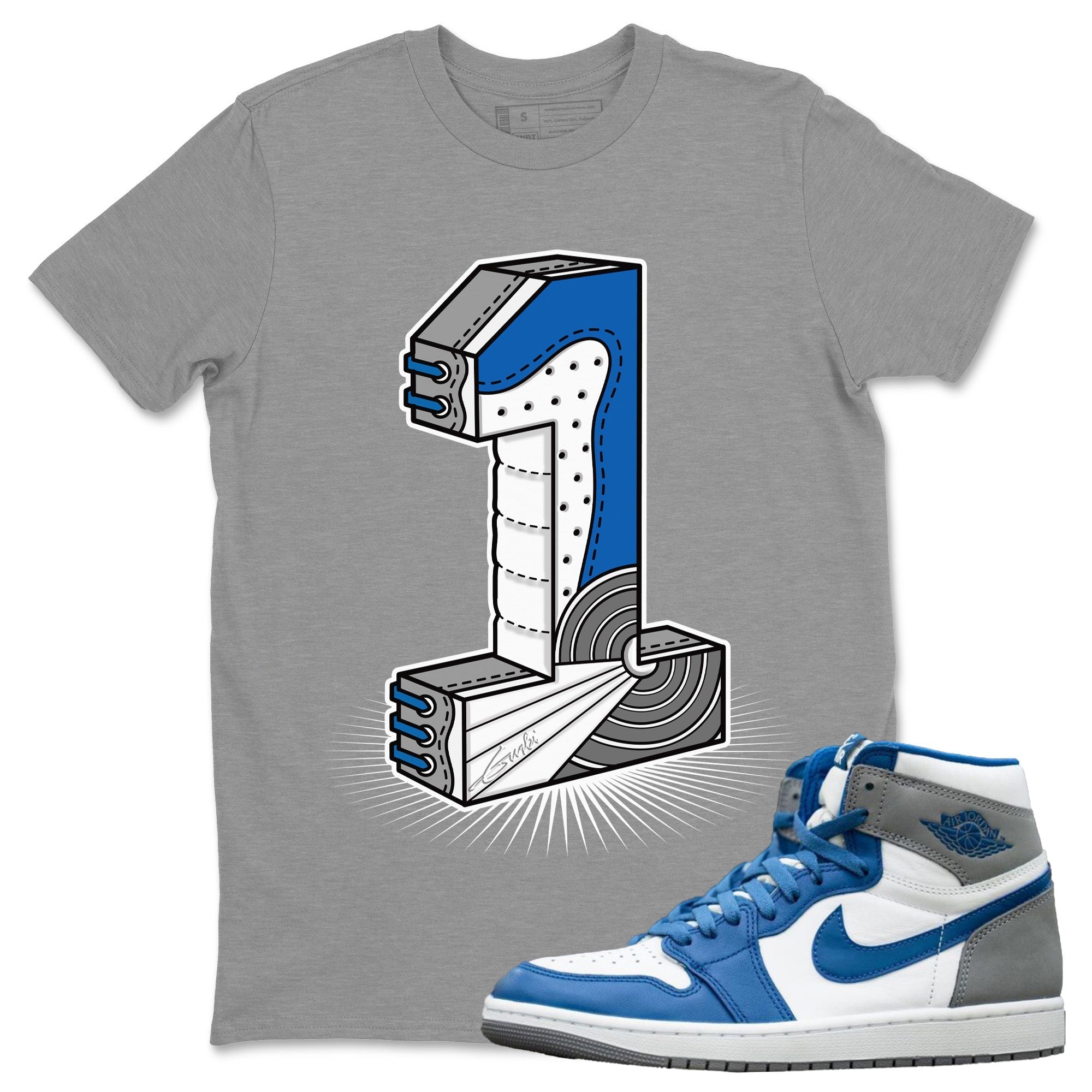 Number Statue Unisex Tops - Air Jordan 1 True Blue